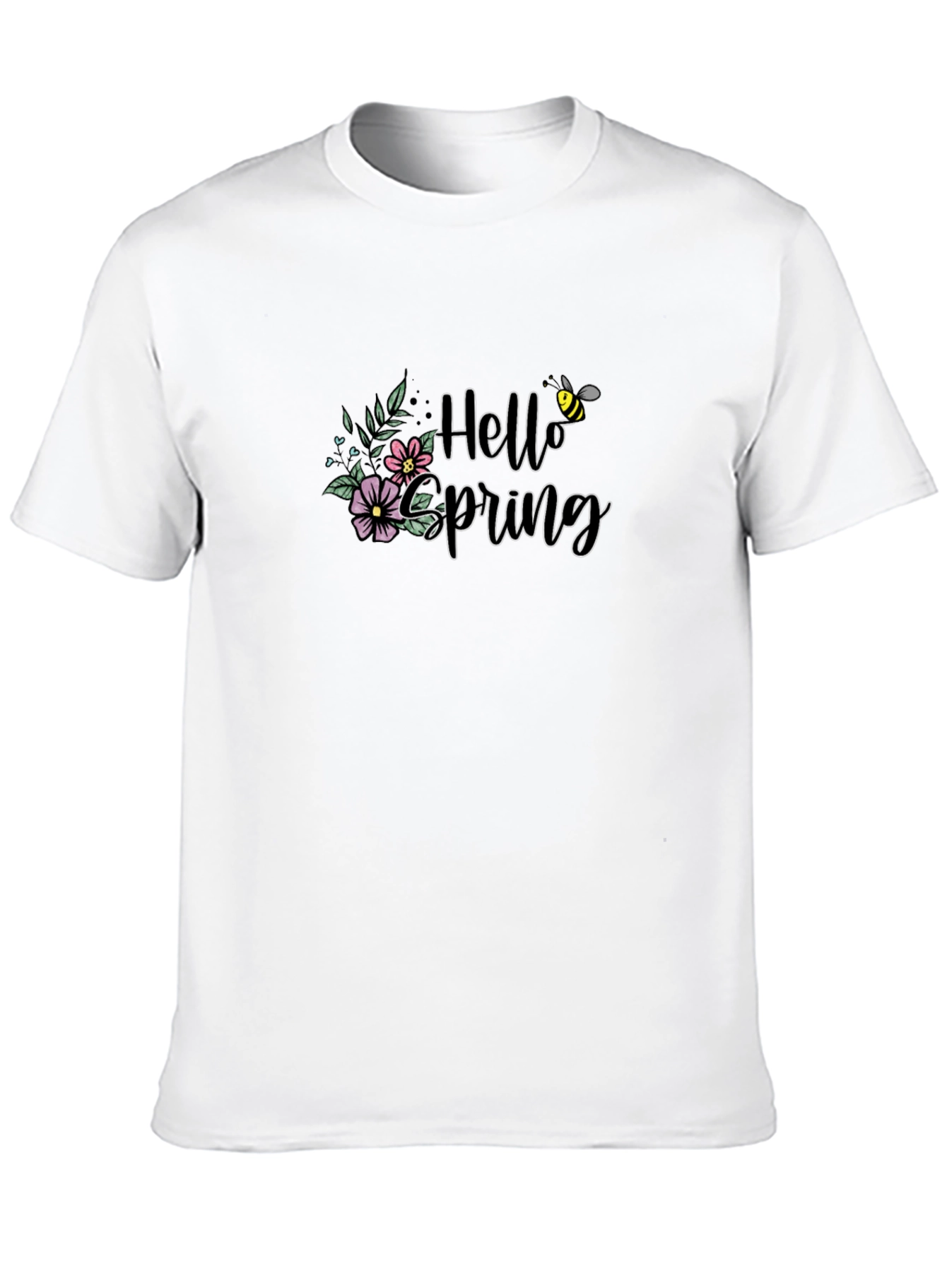 Hello Spring Floral Graphic T-Shirt