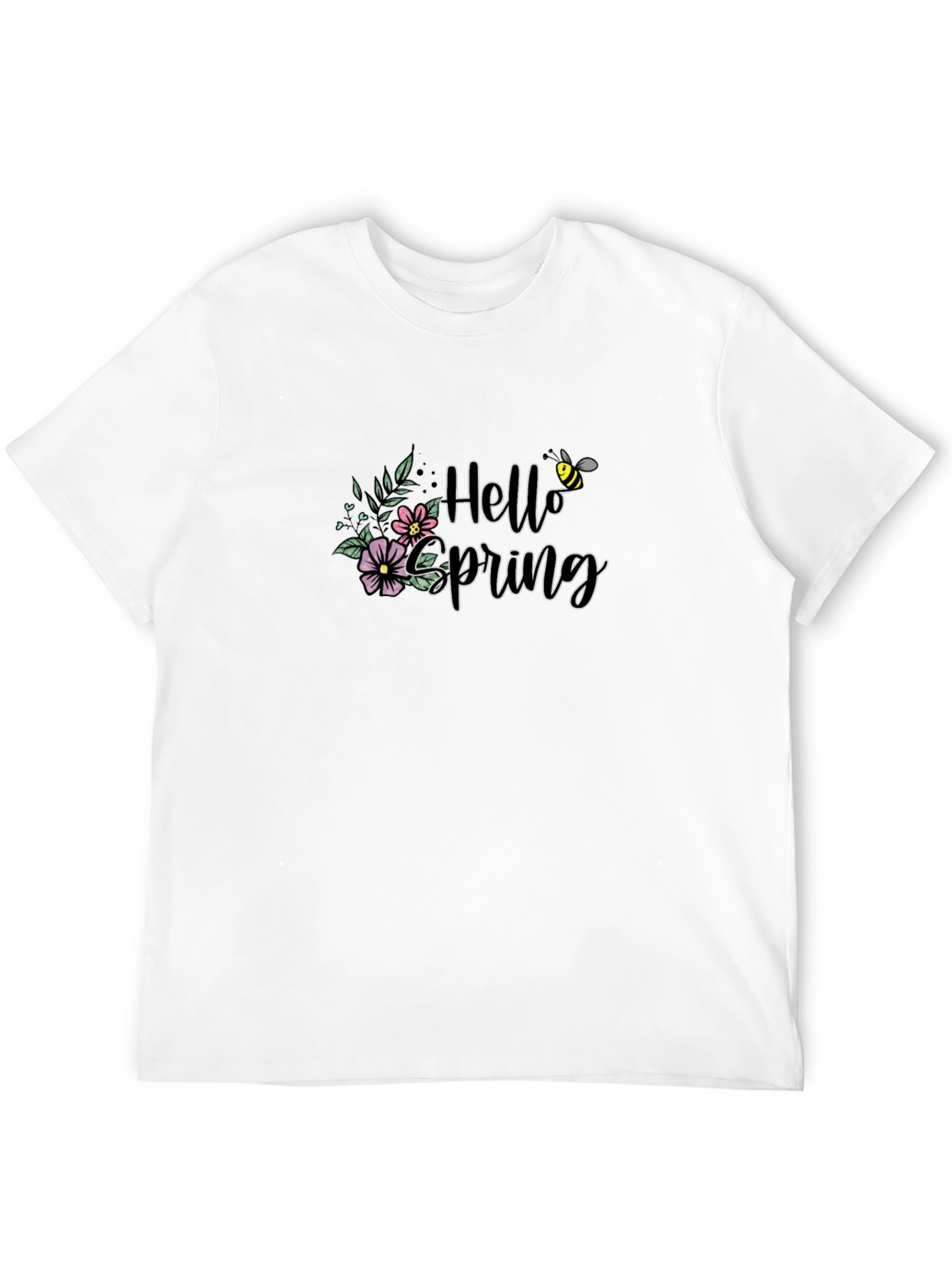 Hello Spring Floral Graphic T-Shirt