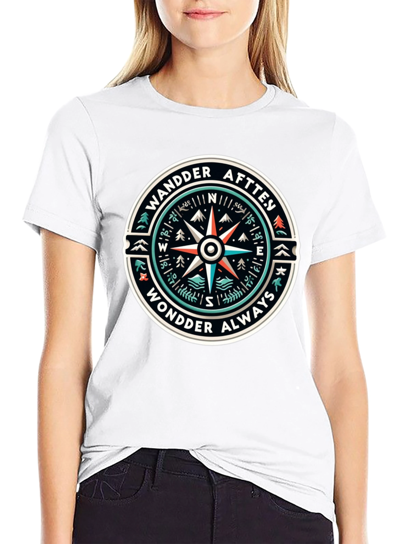 Wander Always Compass Graphic T-Shirt