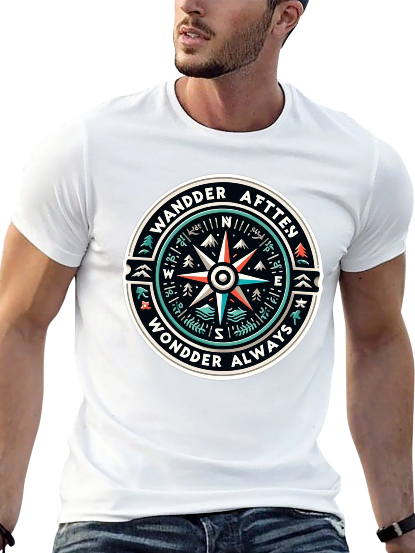 Wander Always Compass Graphic T-Shirt