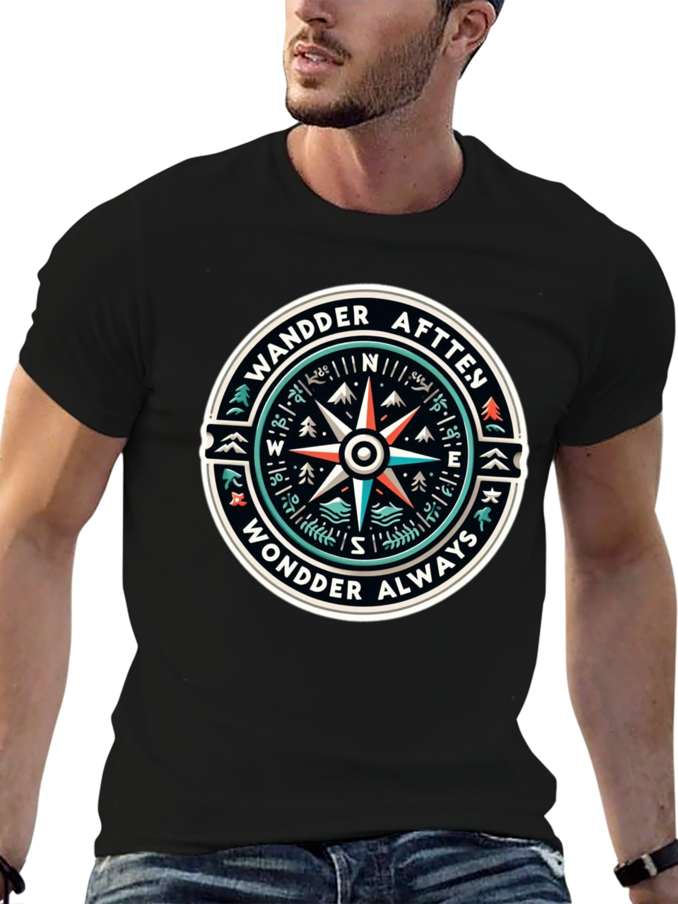 Wander Always Compass Graphic T-Shirt