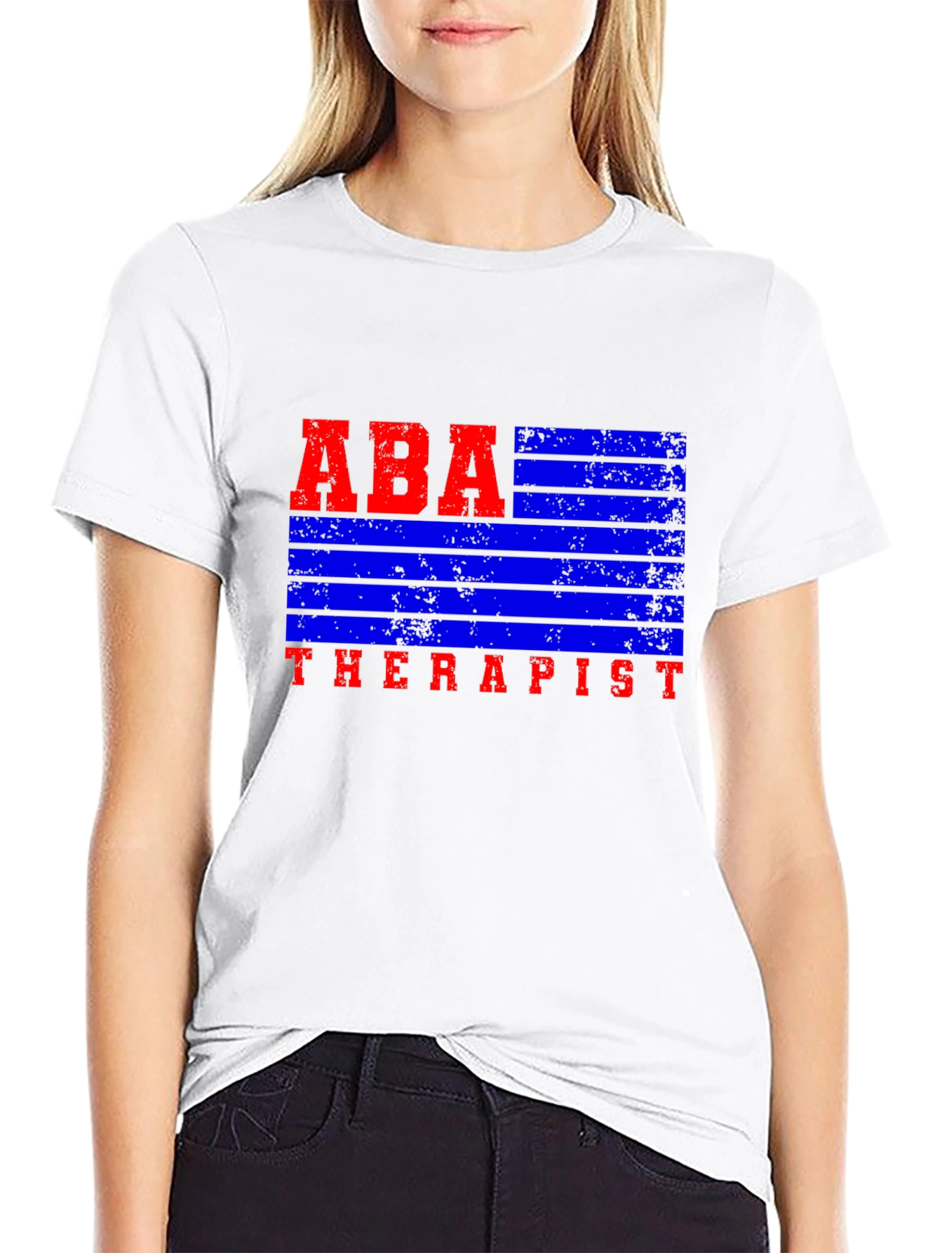 ABA Therapist Graphic Tee - Black Cotton Blend Shirt