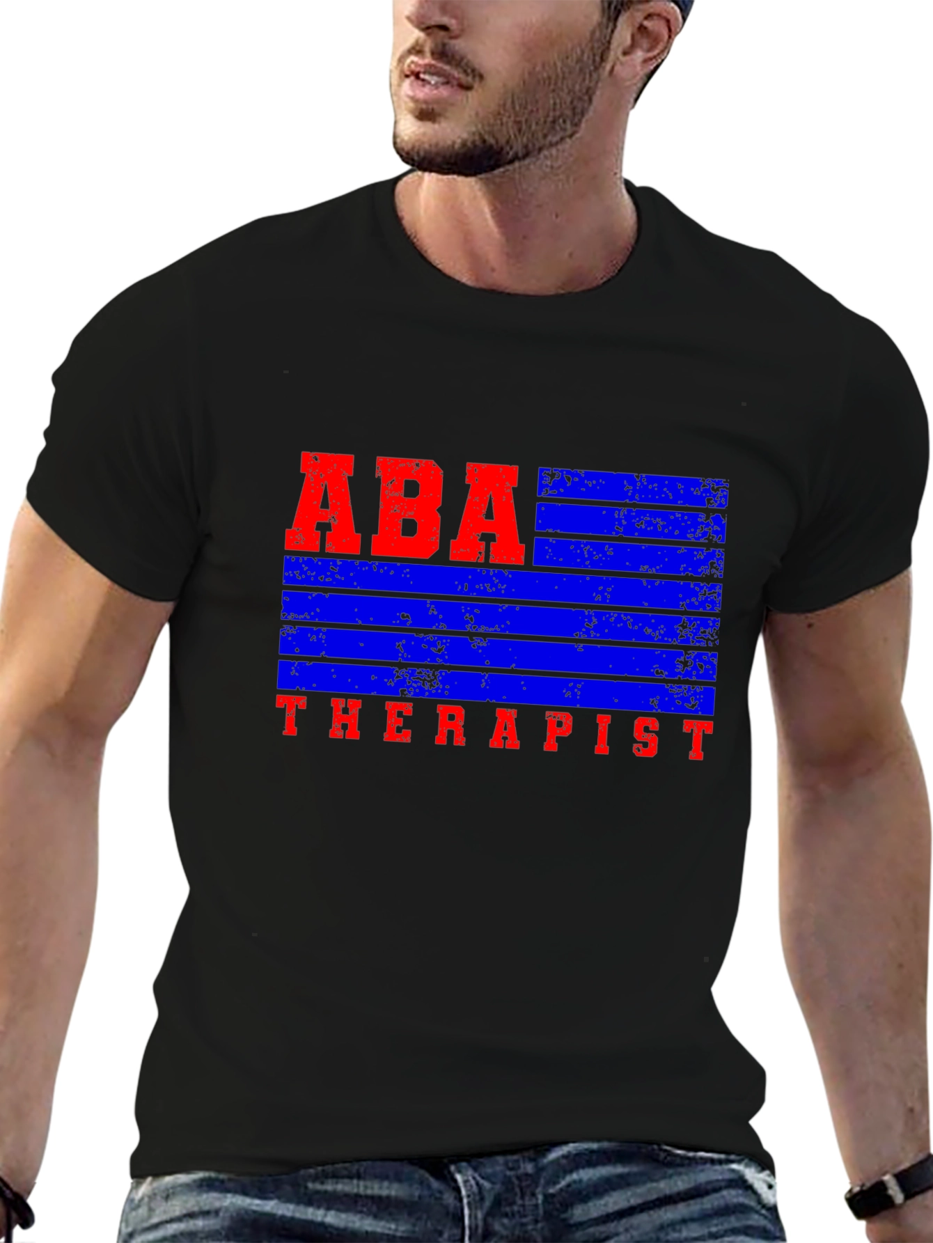 ABA Therapist Graphic Tee - Black Cotton Blend Shirt