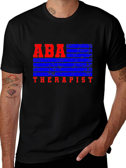 ABA Therapist Graphic Tee - Black Cotton Blend Shirt
