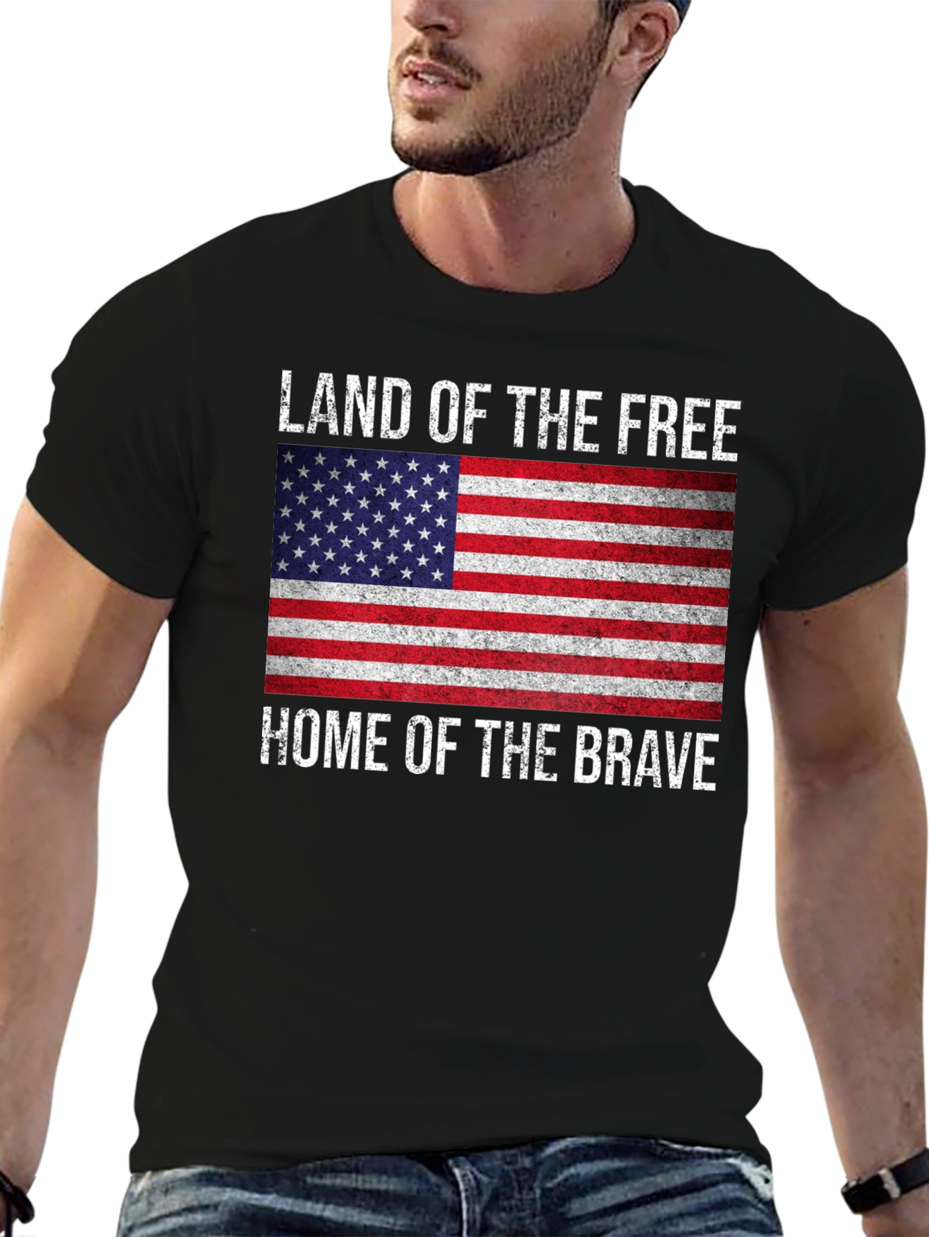 Land of the Free American Flag Patriotic T-Shirt