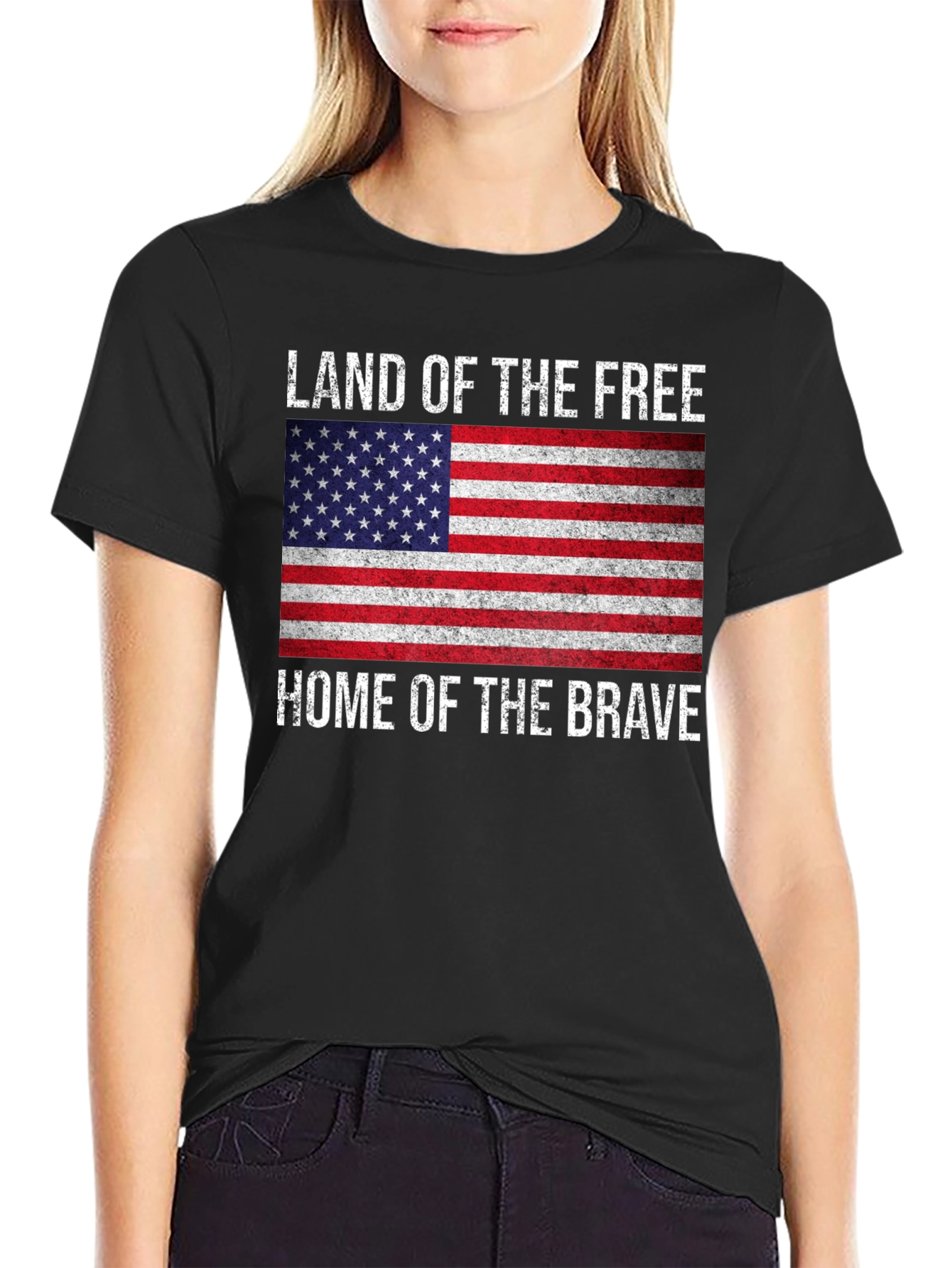 Land of the Free American Flag Patriotic T-Shirt
