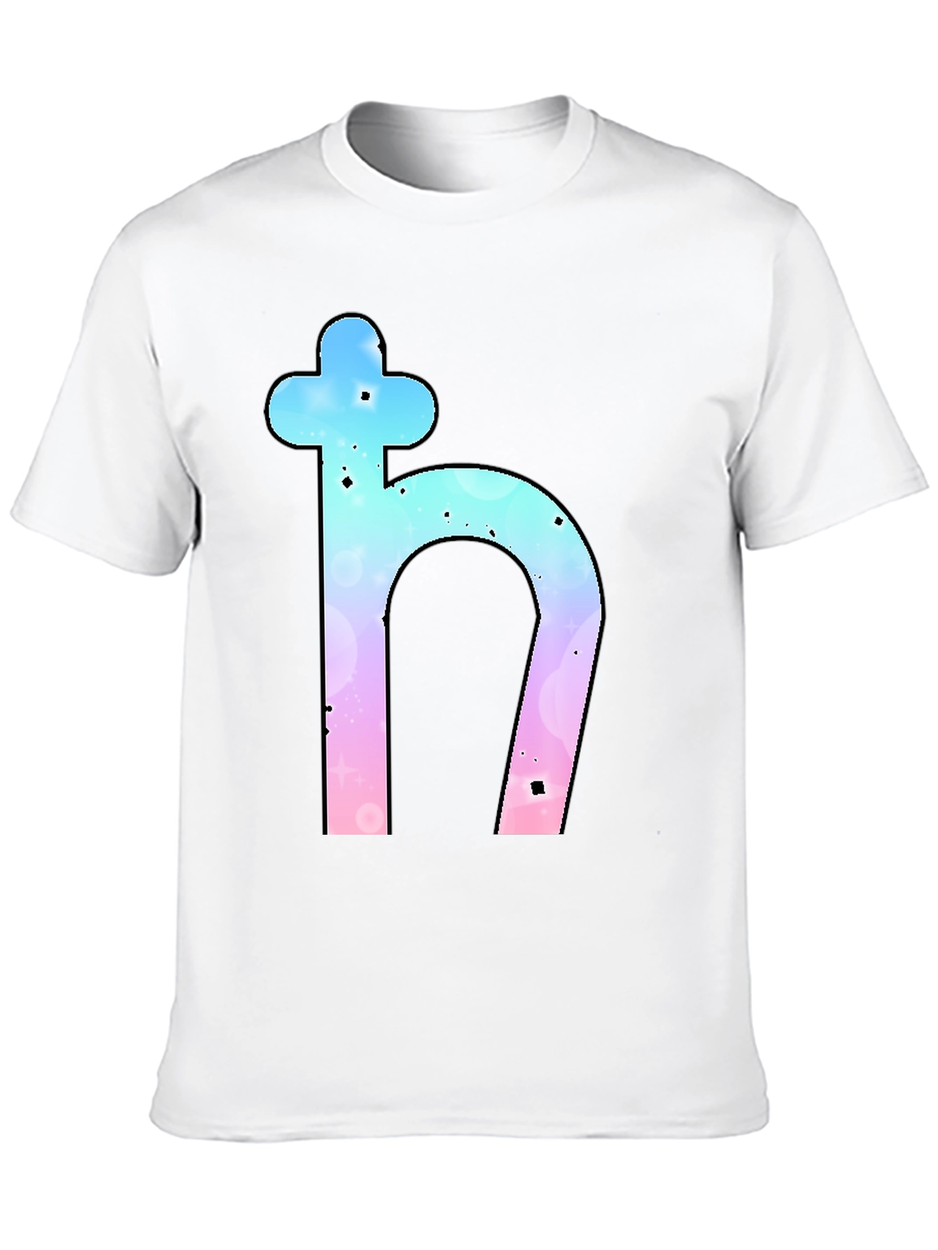Saturn Symbol Graphic Tee - Trendy Black T-Shirt