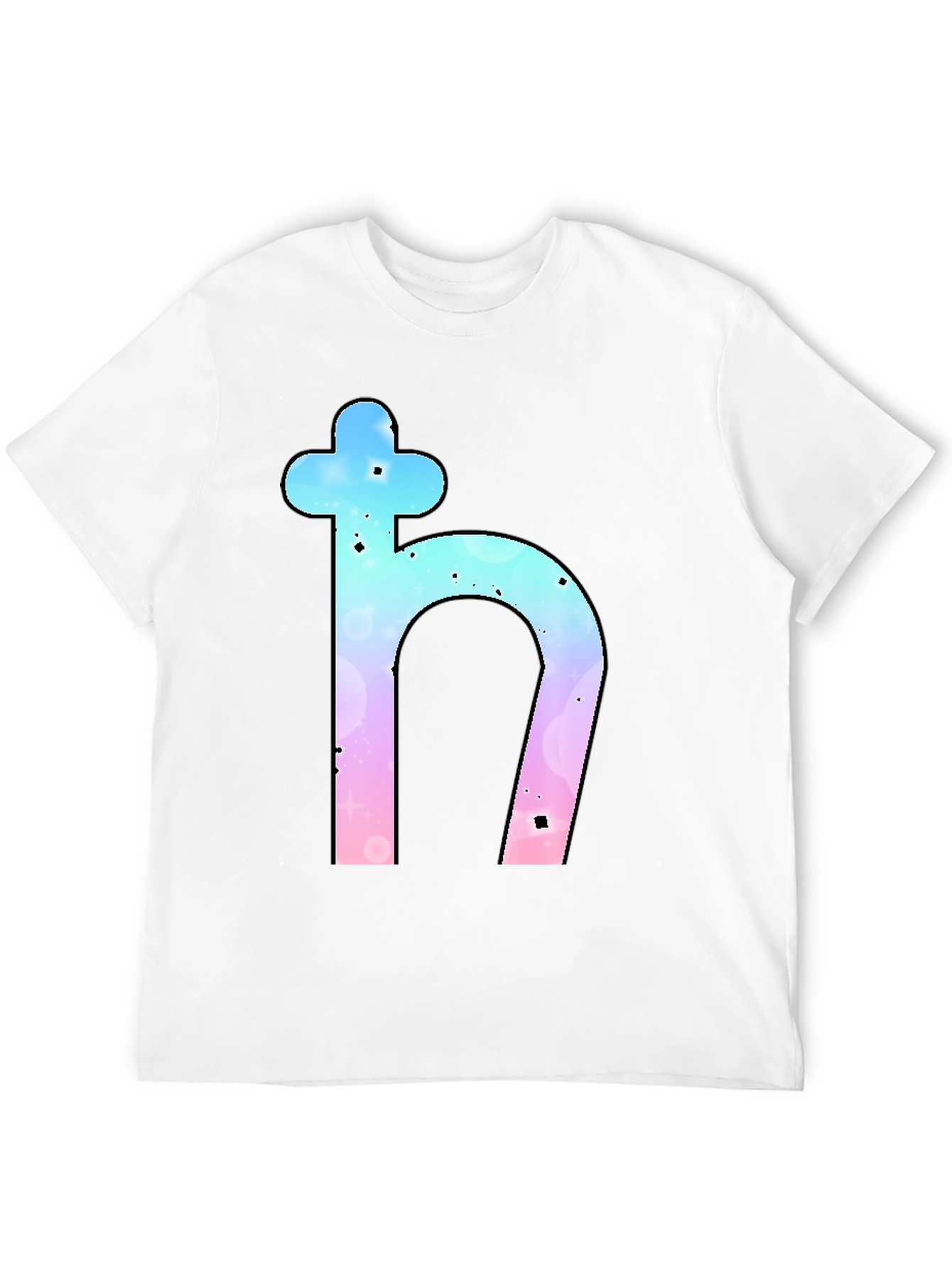 Saturn Symbol Graphic Tee - Trendy Black T-Shirt