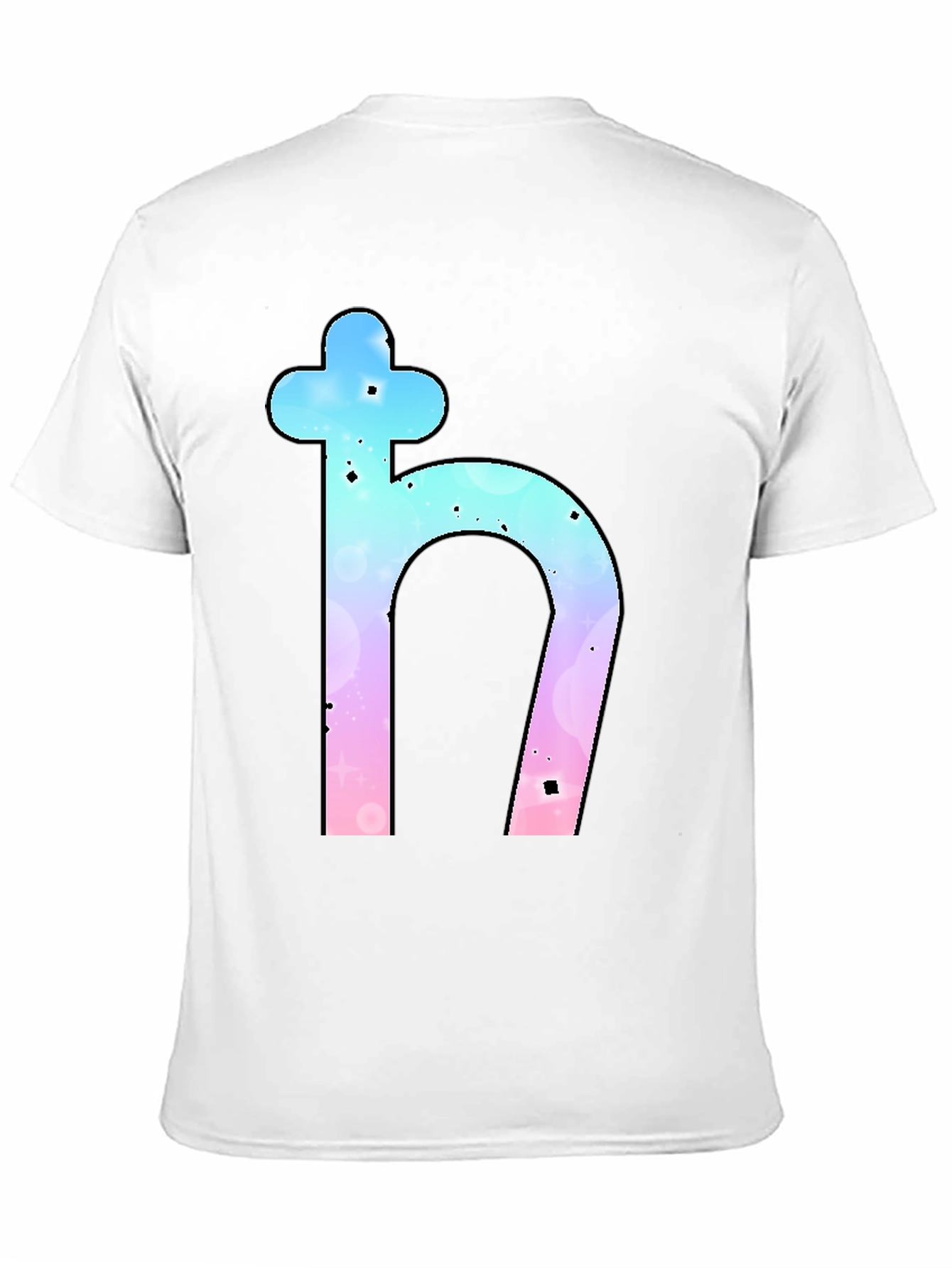 Saturn Symbol Graphic Tee - Trendy Black T-Shirt