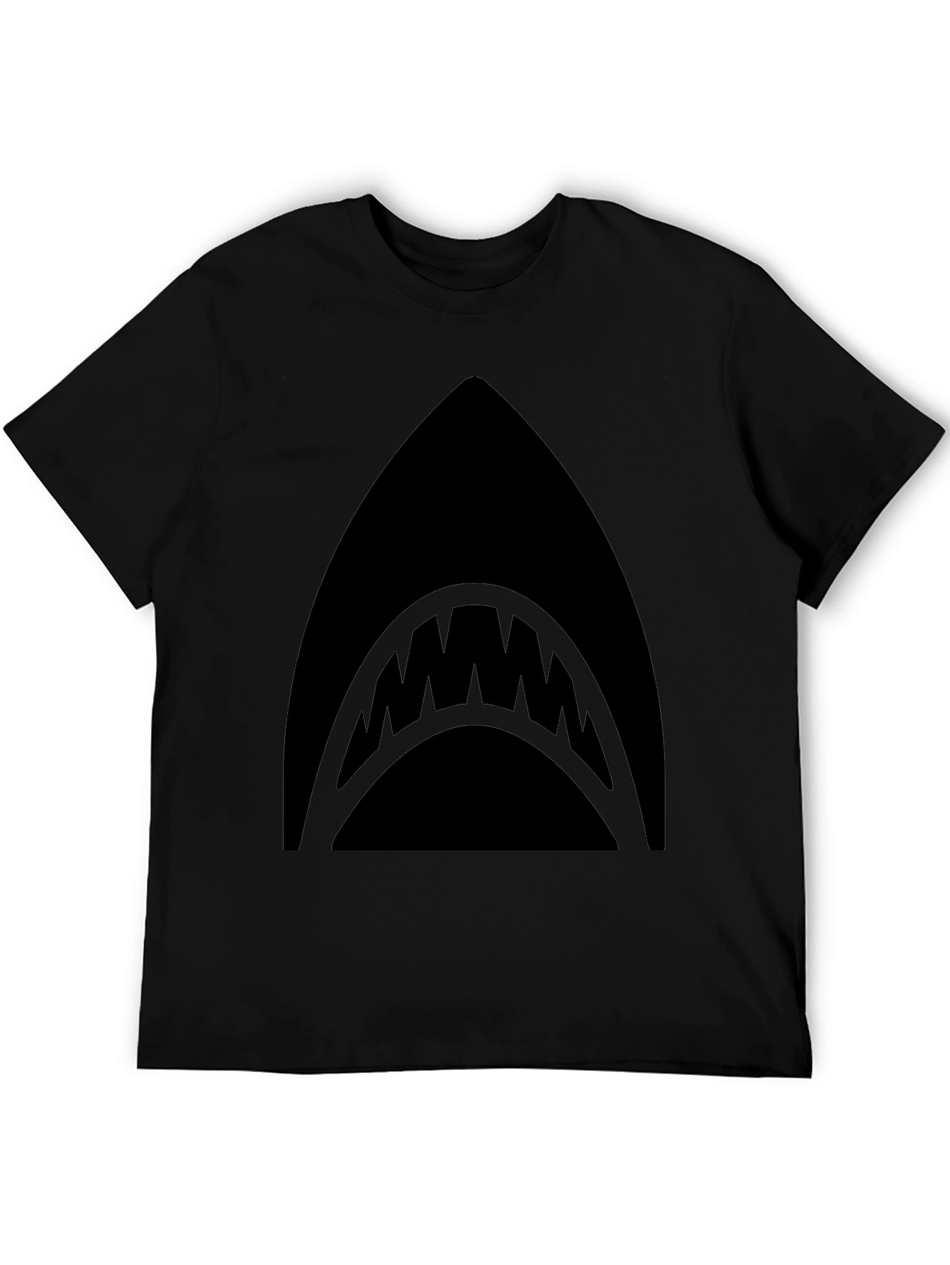 Mens Black Shark Graphic T-Shirt