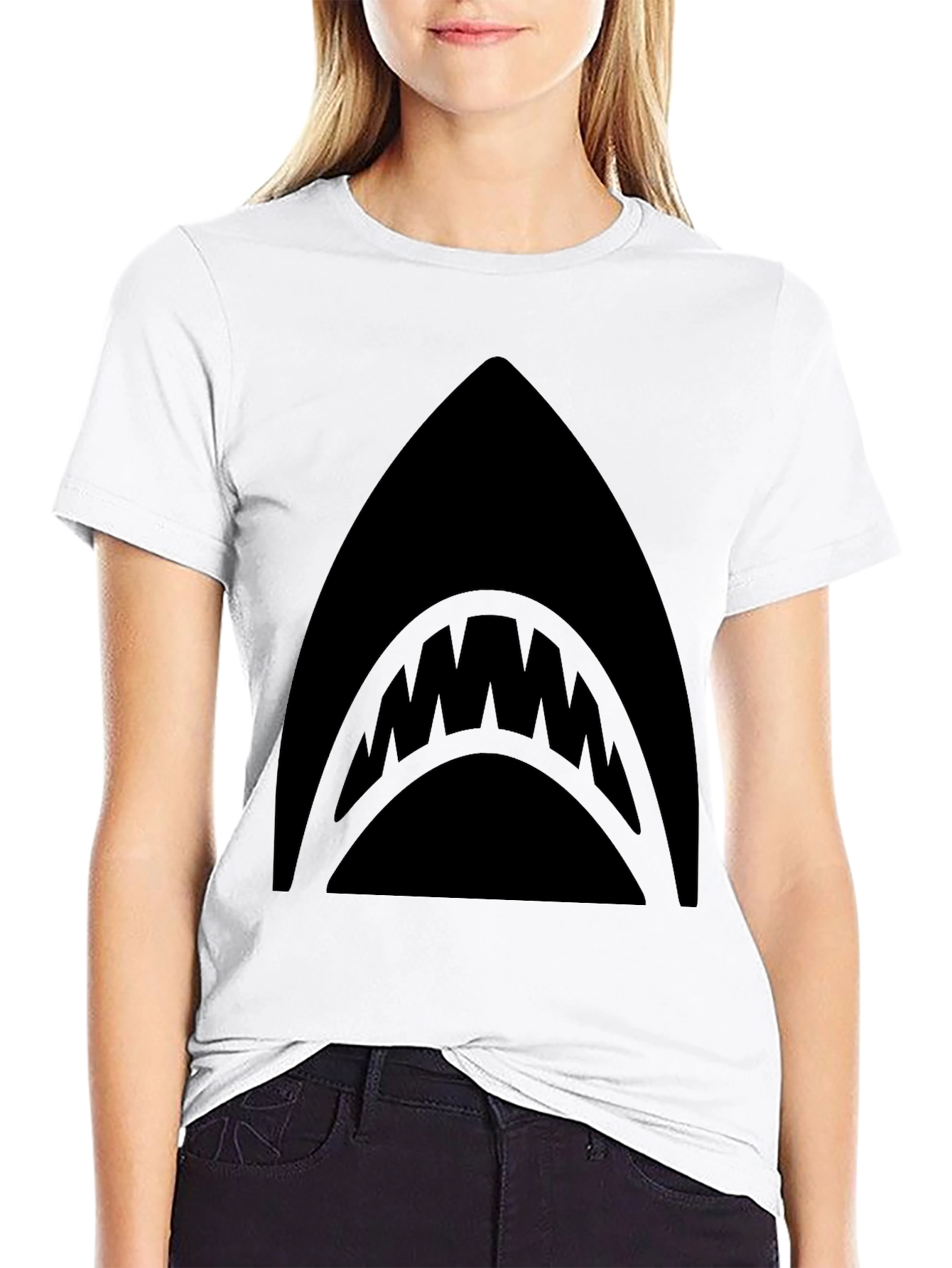 Mens Black Shark Graphic T-Shirt