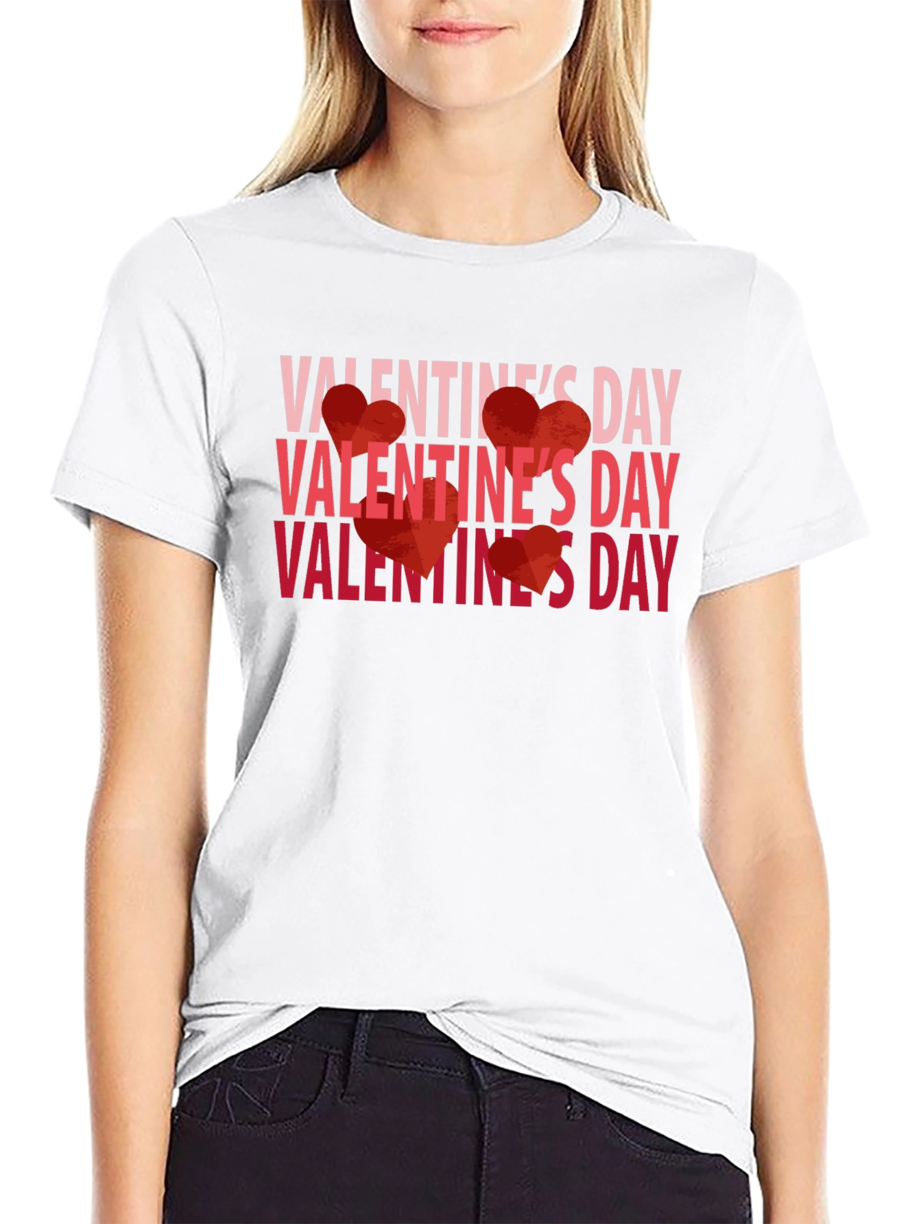 Valentines Day Graphic Tee - Black
