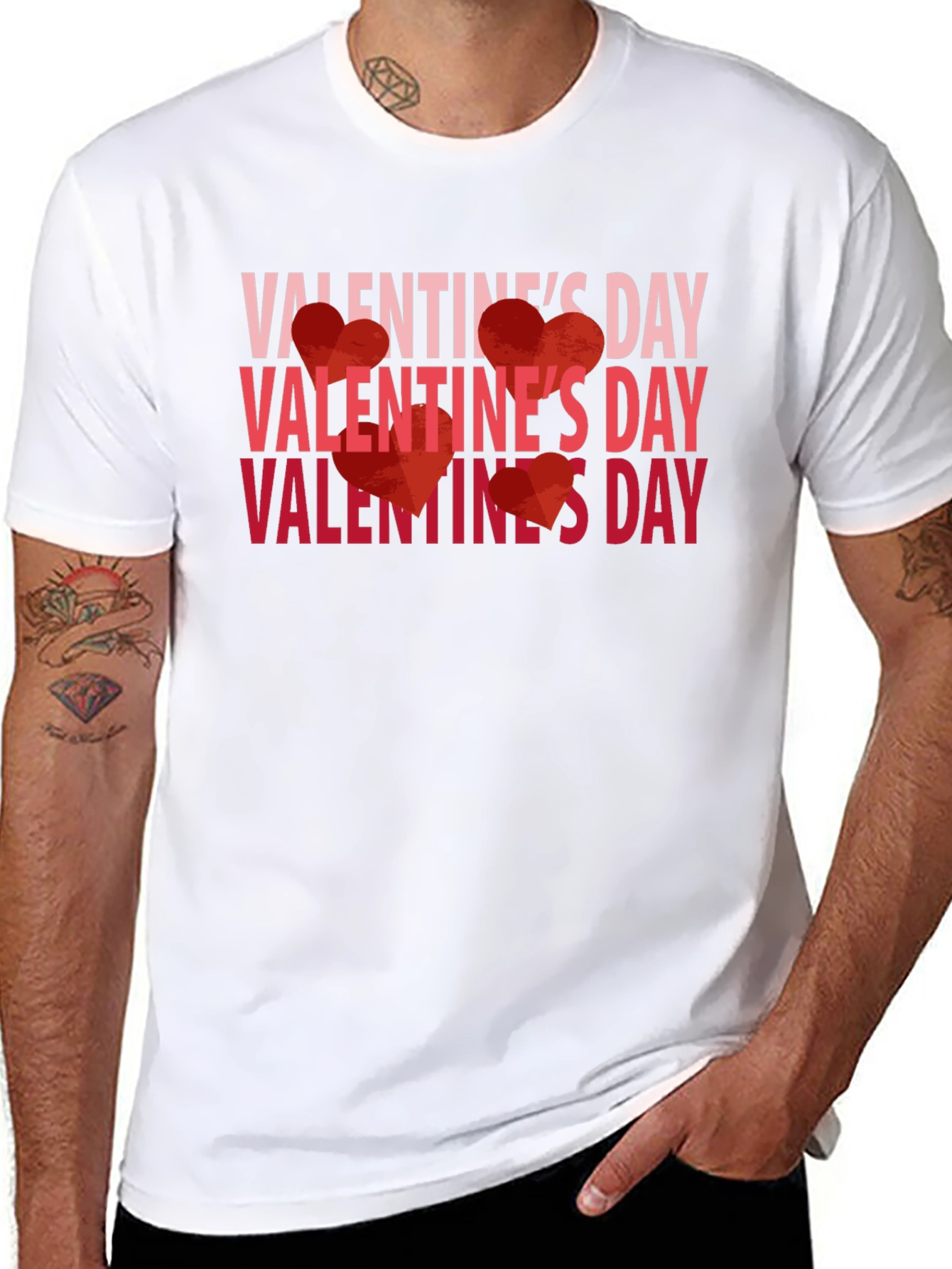 Valentines Day Graphic Tee - Black