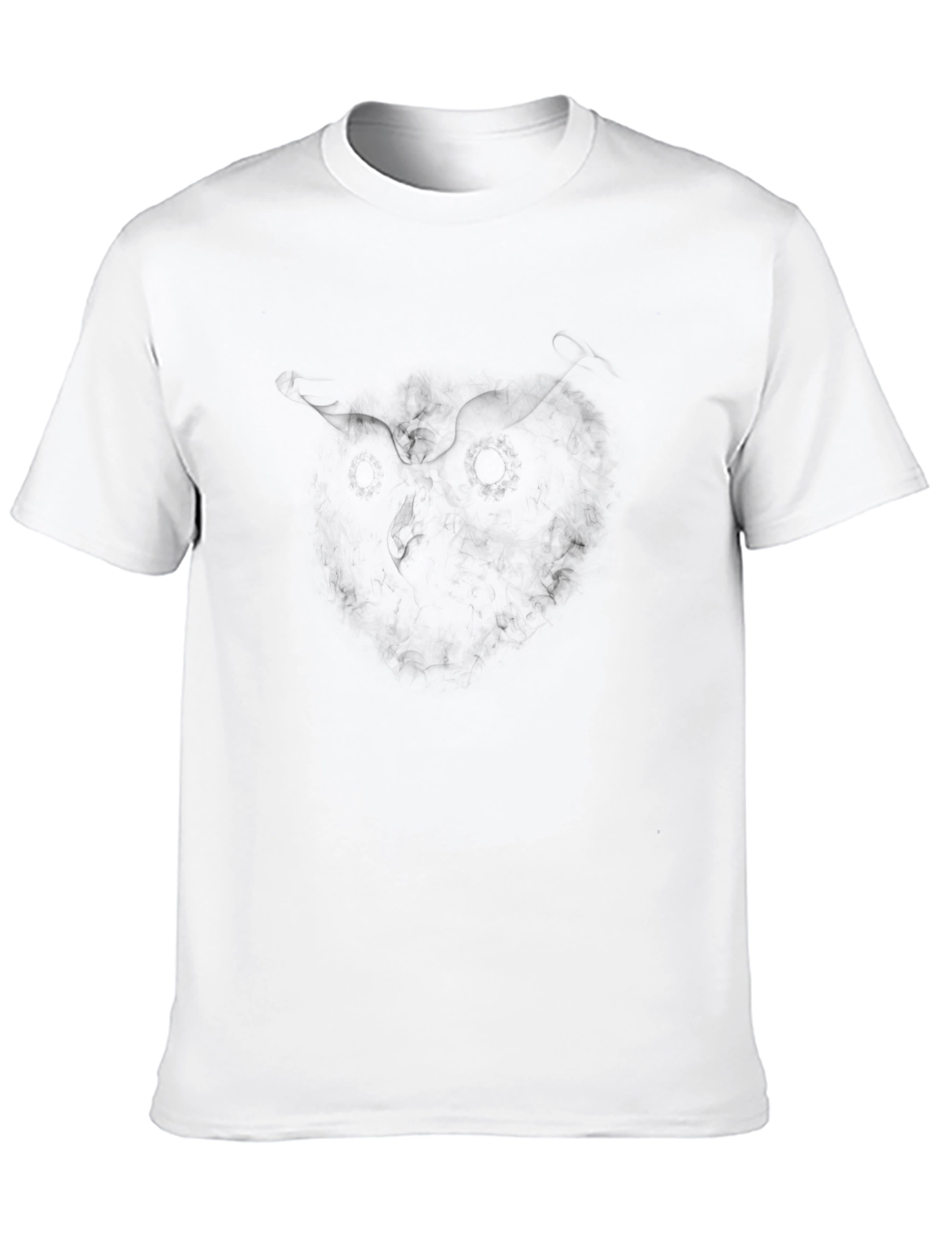 Mens Black Crewneck Graphic T-Shirt