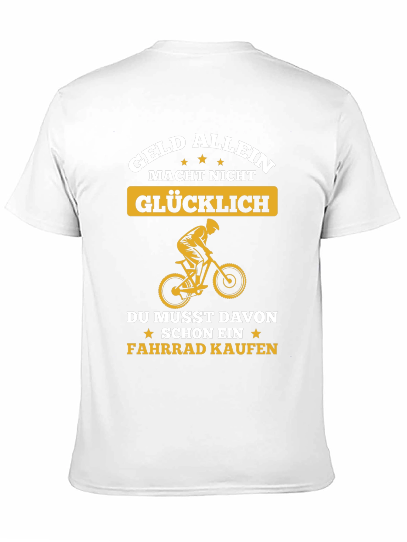 Funny German Bike T-Shirt: Geld Allein Macht Nicht Glücklich