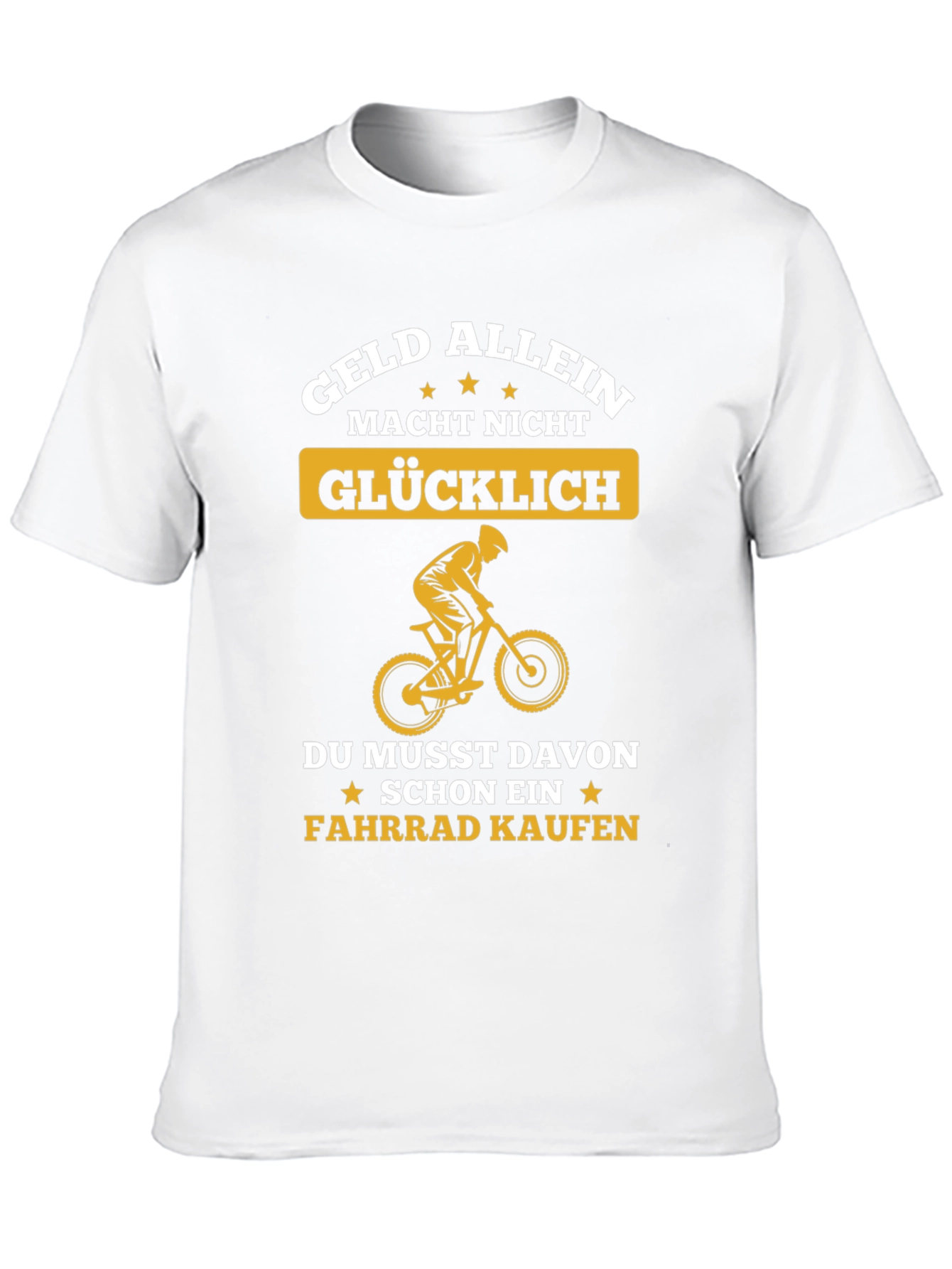 Funny German Bike T-Shirt: Geld Allein Macht Nicht Glücklich