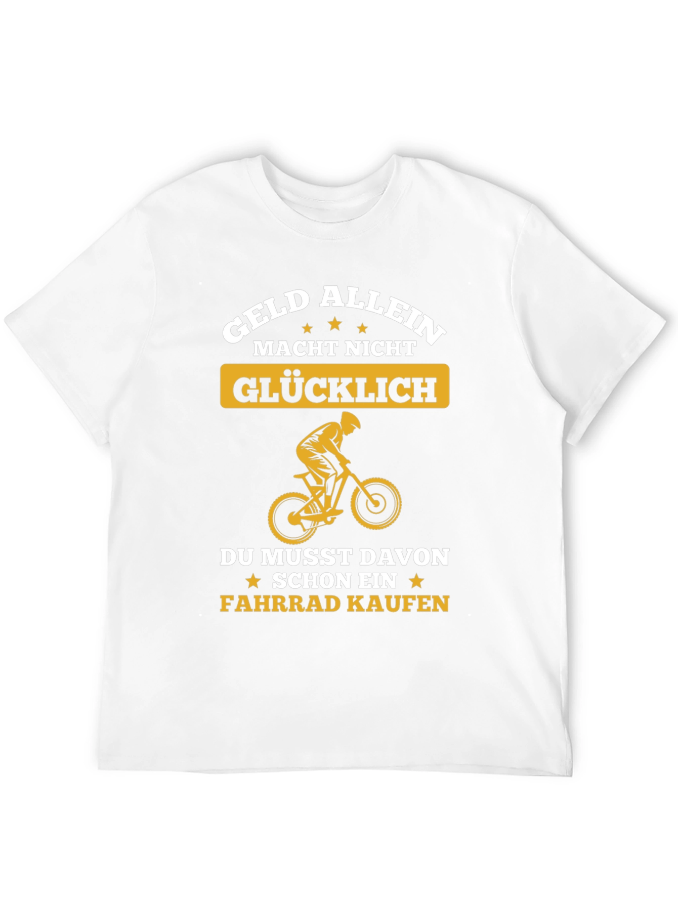 Funny German Bike T-Shirt: Geld Allein Macht Nicht Glücklich