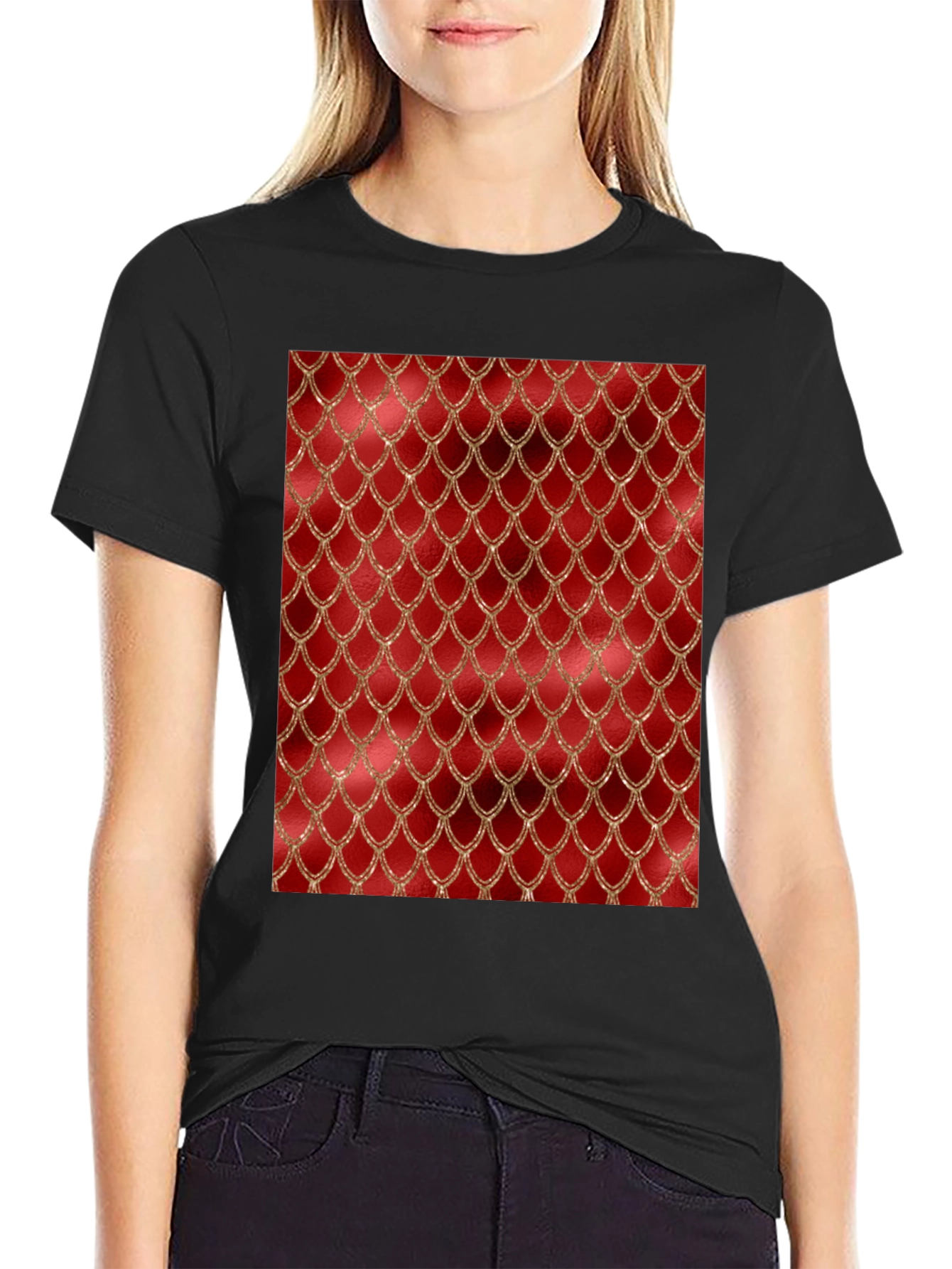 Red Dragon Scale Graphic Tee