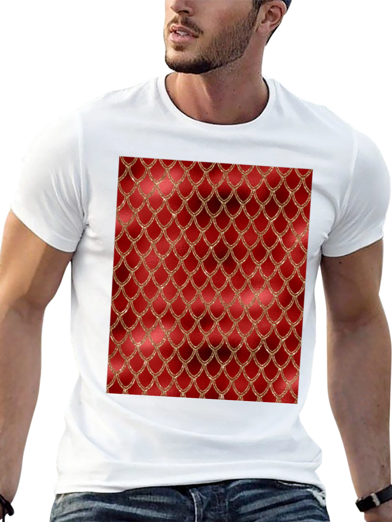 Red Dragon Scale Graphic Tee