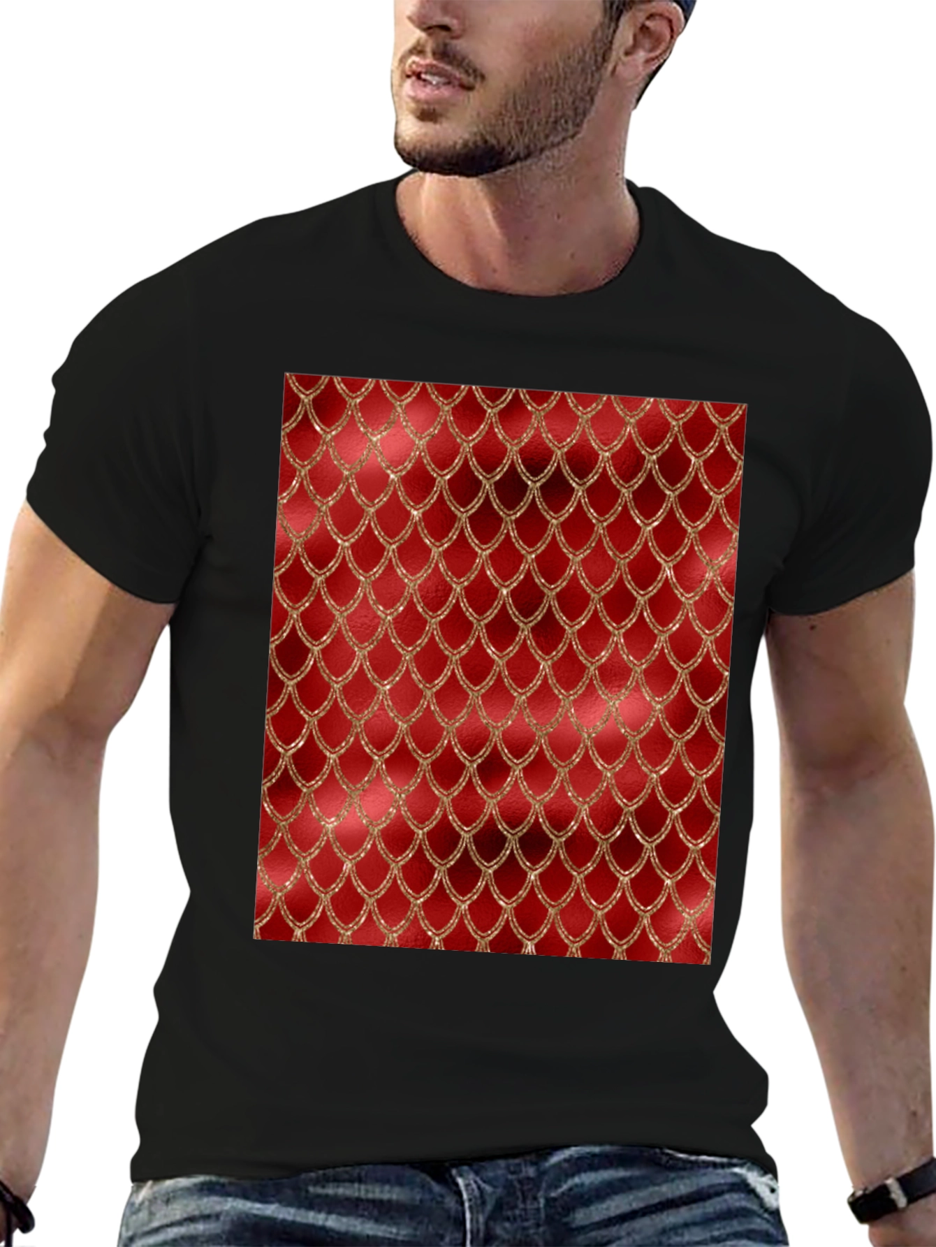 Red Dragon Scale Graphic Tee