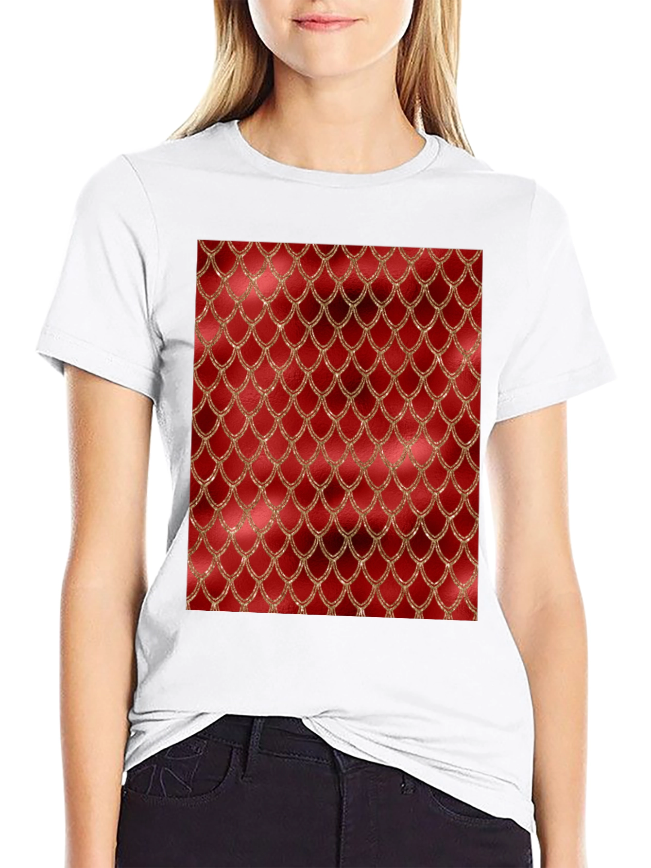 Red Dragon Scale Graphic Tee