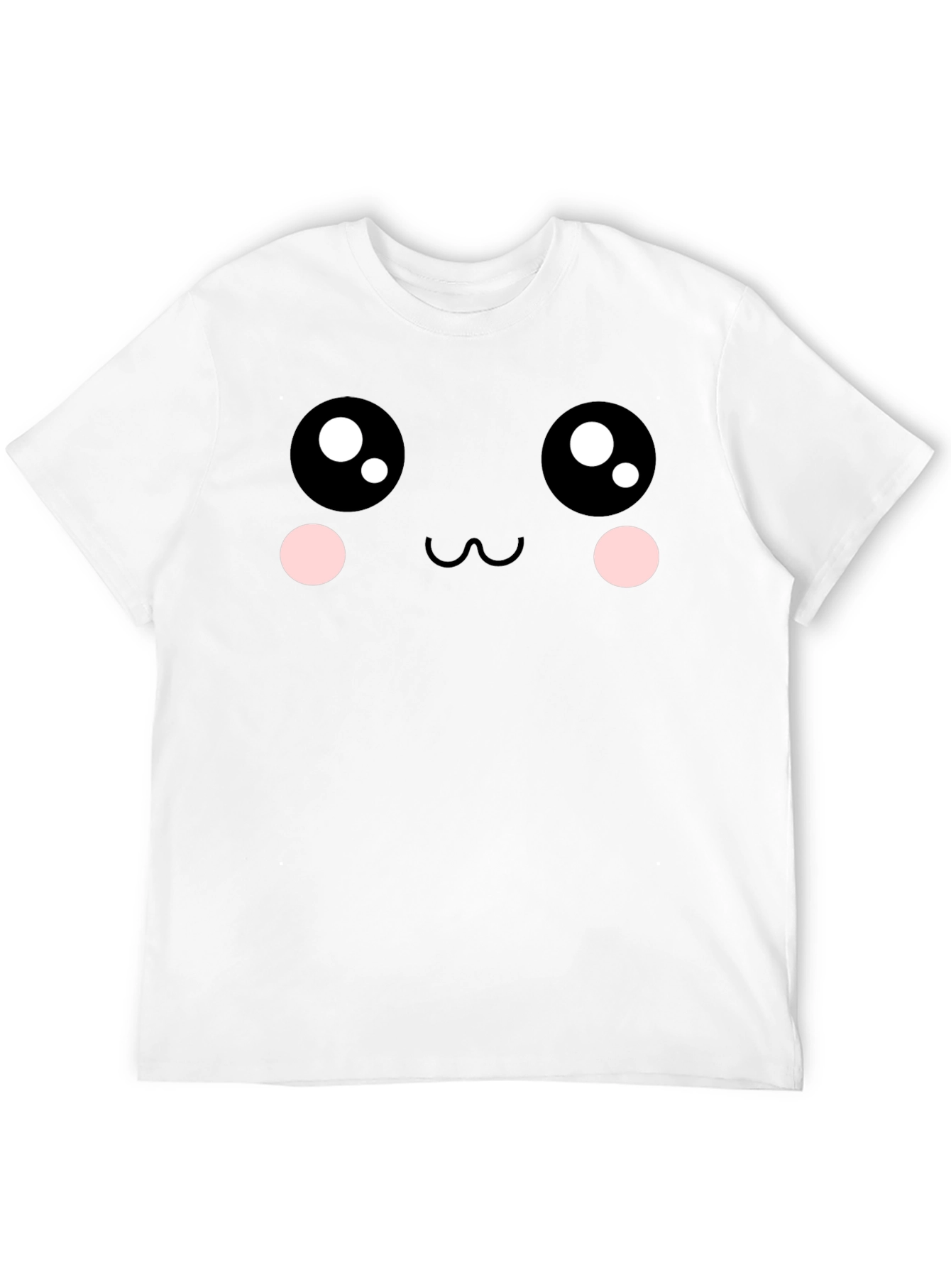Kawaii Face Graphic Tee - Soft Cotton Blend