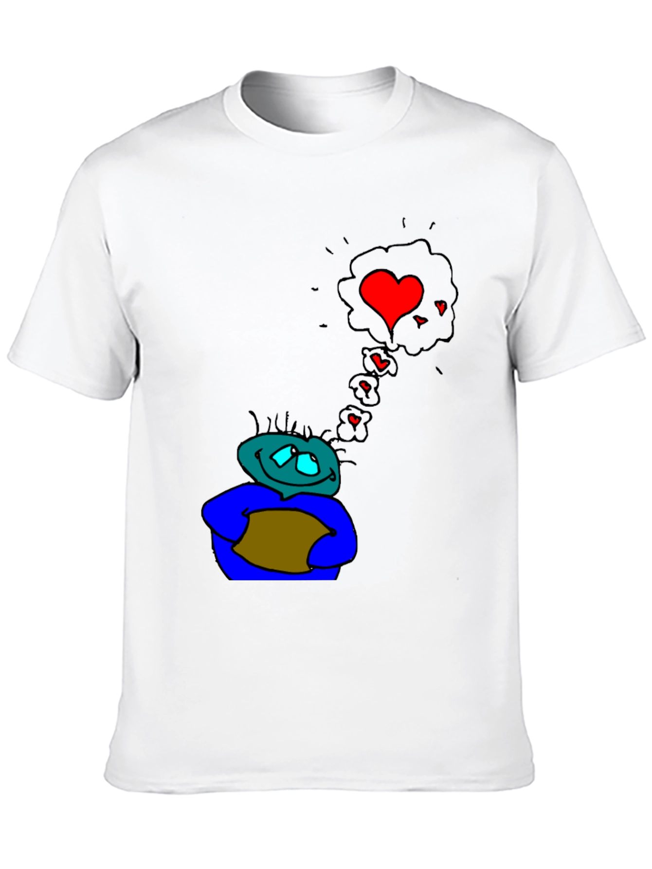 Cartoon Character Heart Dream Black T-Shirt