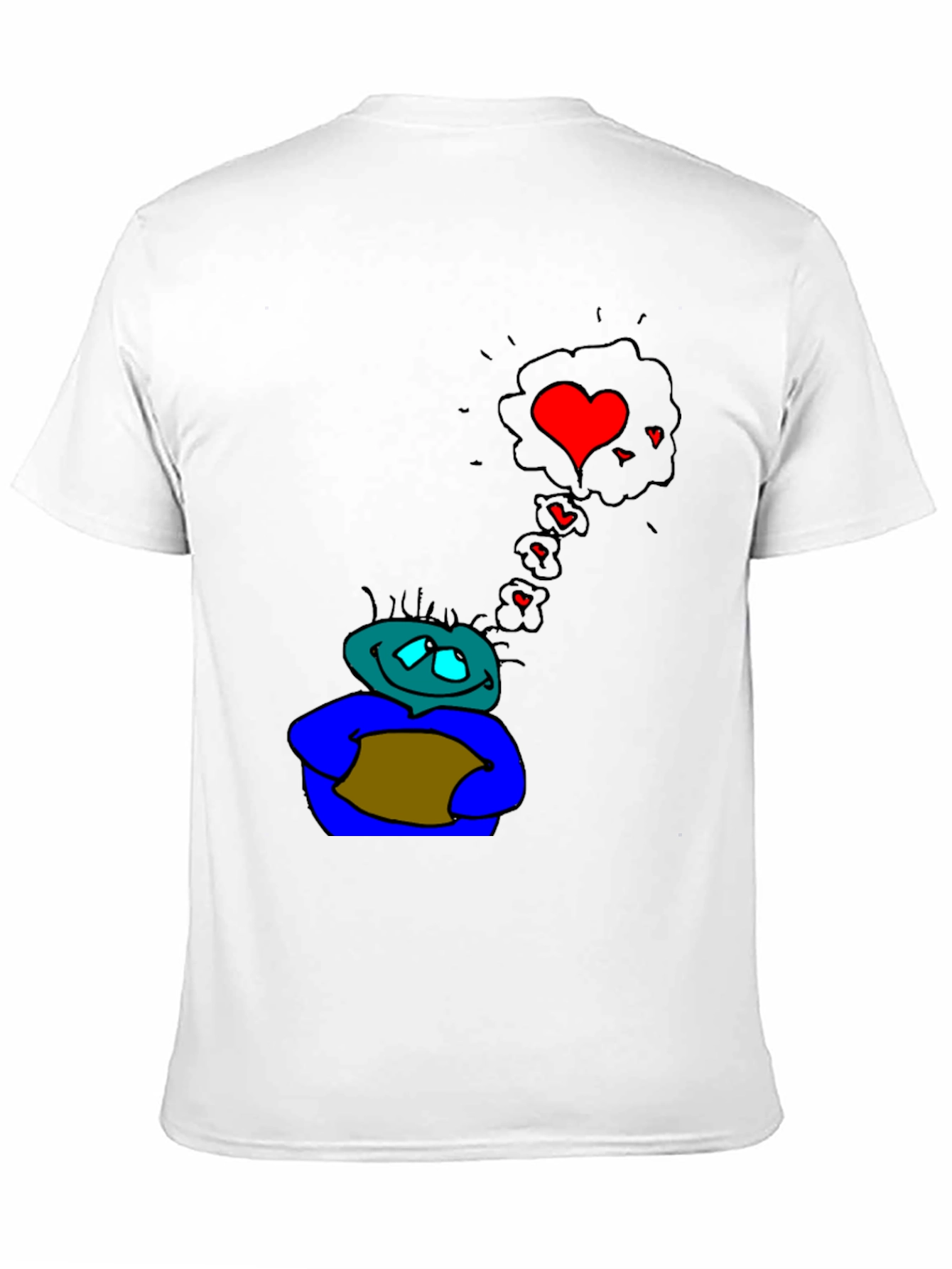 Cartoon Character Heart Dream Black T-Shirt
