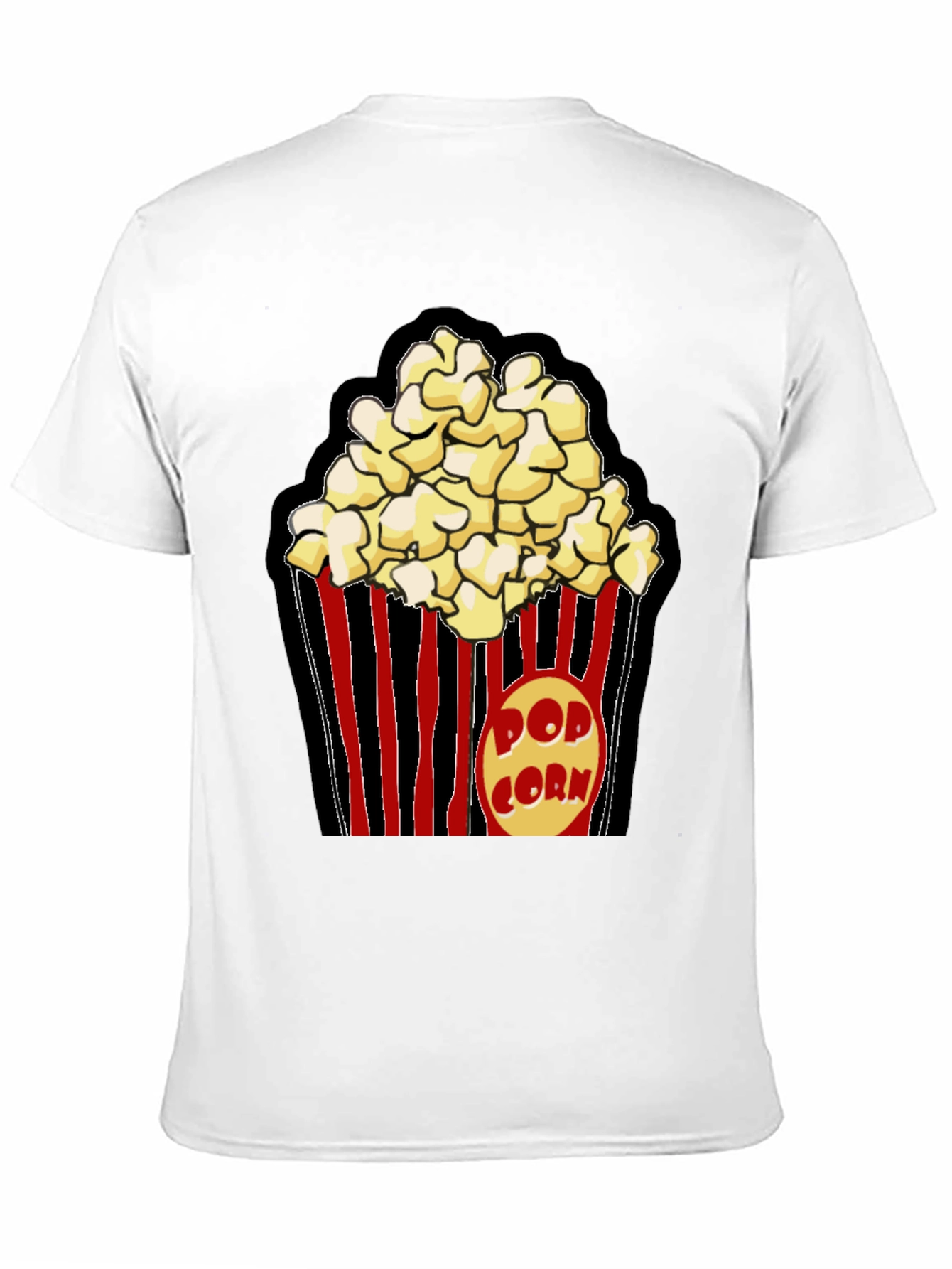 Popcorn Graphic Black T-Shirt
