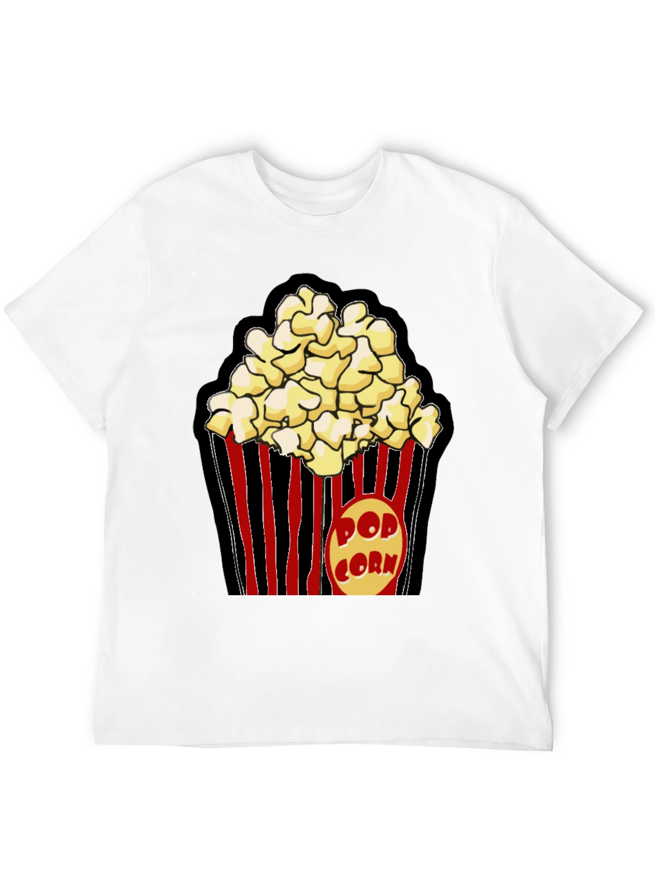 Popcorn Graphic Black T-Shirt