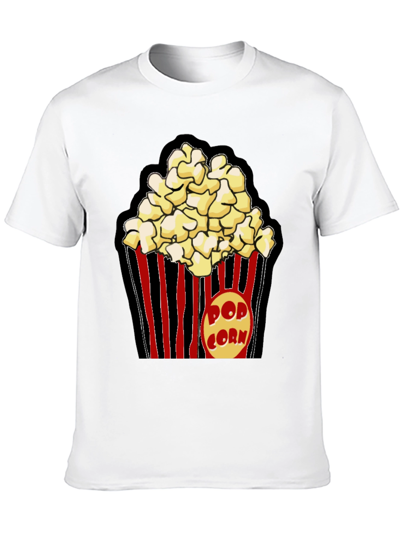 Popcorn Graphic Black T-Shirt