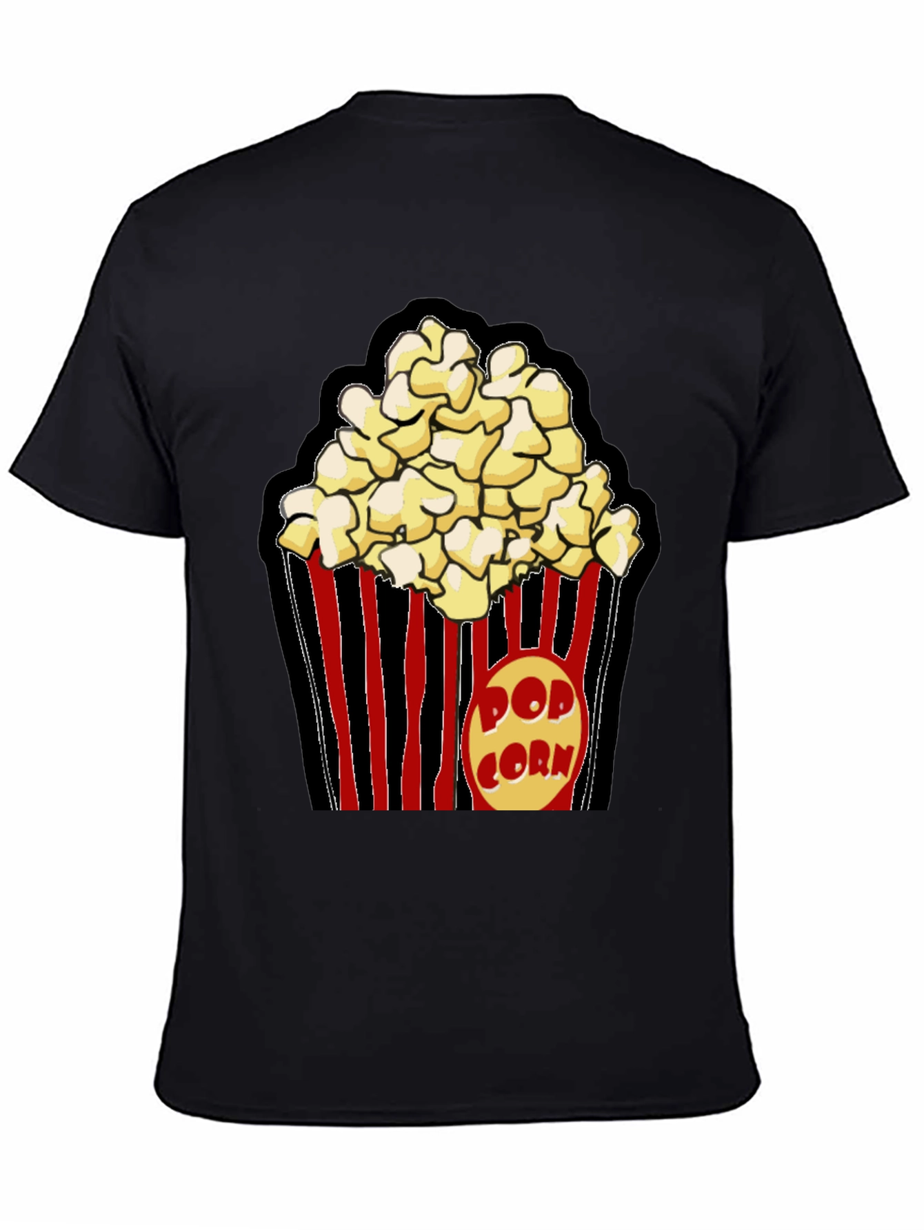 Popcorn Graphic Black T-Shirt