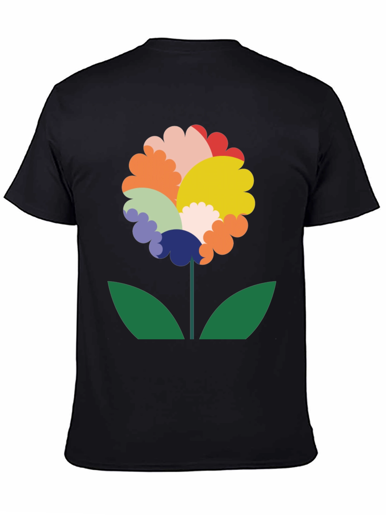 Funky Floral Graphic Tee - Black