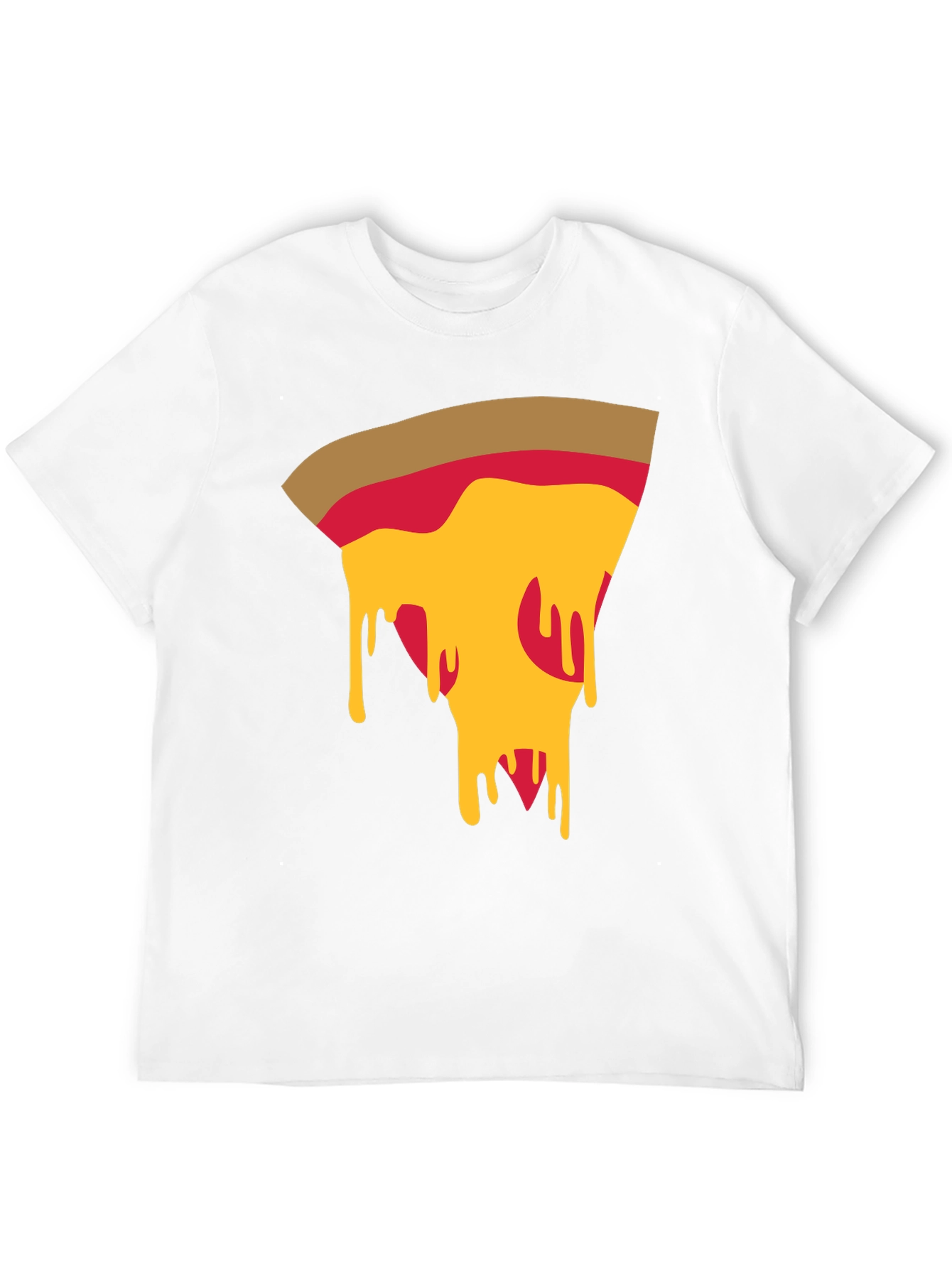 Pizza Slice Graphic Tee - Casual Black T-Shirt