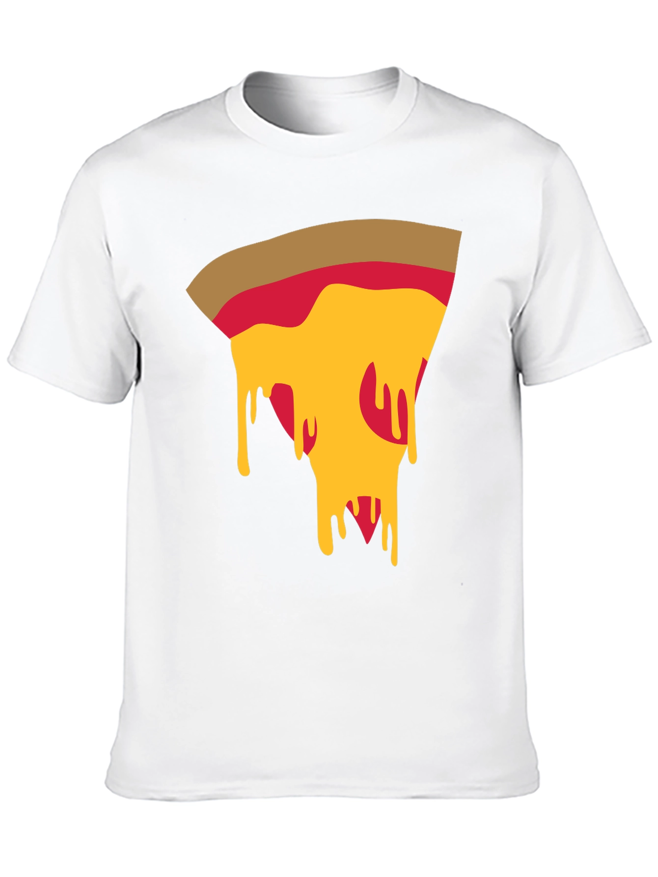 Pizza Slice Graphic Tee - Casual Black T-Shirt