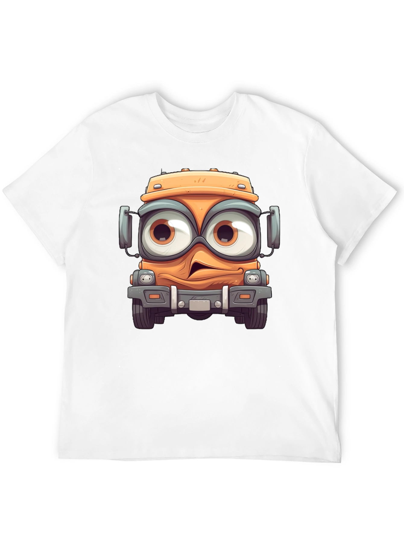 Cartoon Truck Graphic Black T-Shirt