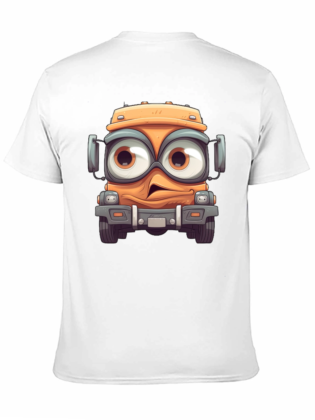 Cartoon Truck Graphic Black T-Shirt