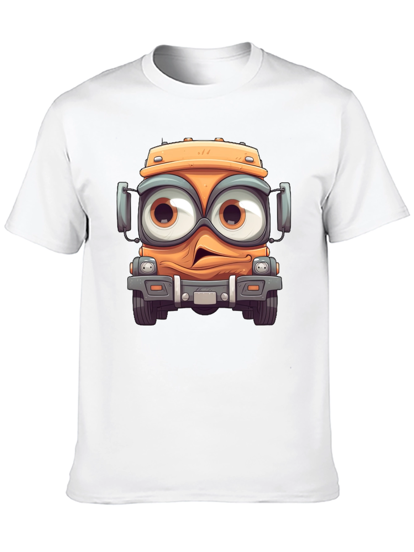 Cartoon Truck Graphic Black T-Shirt