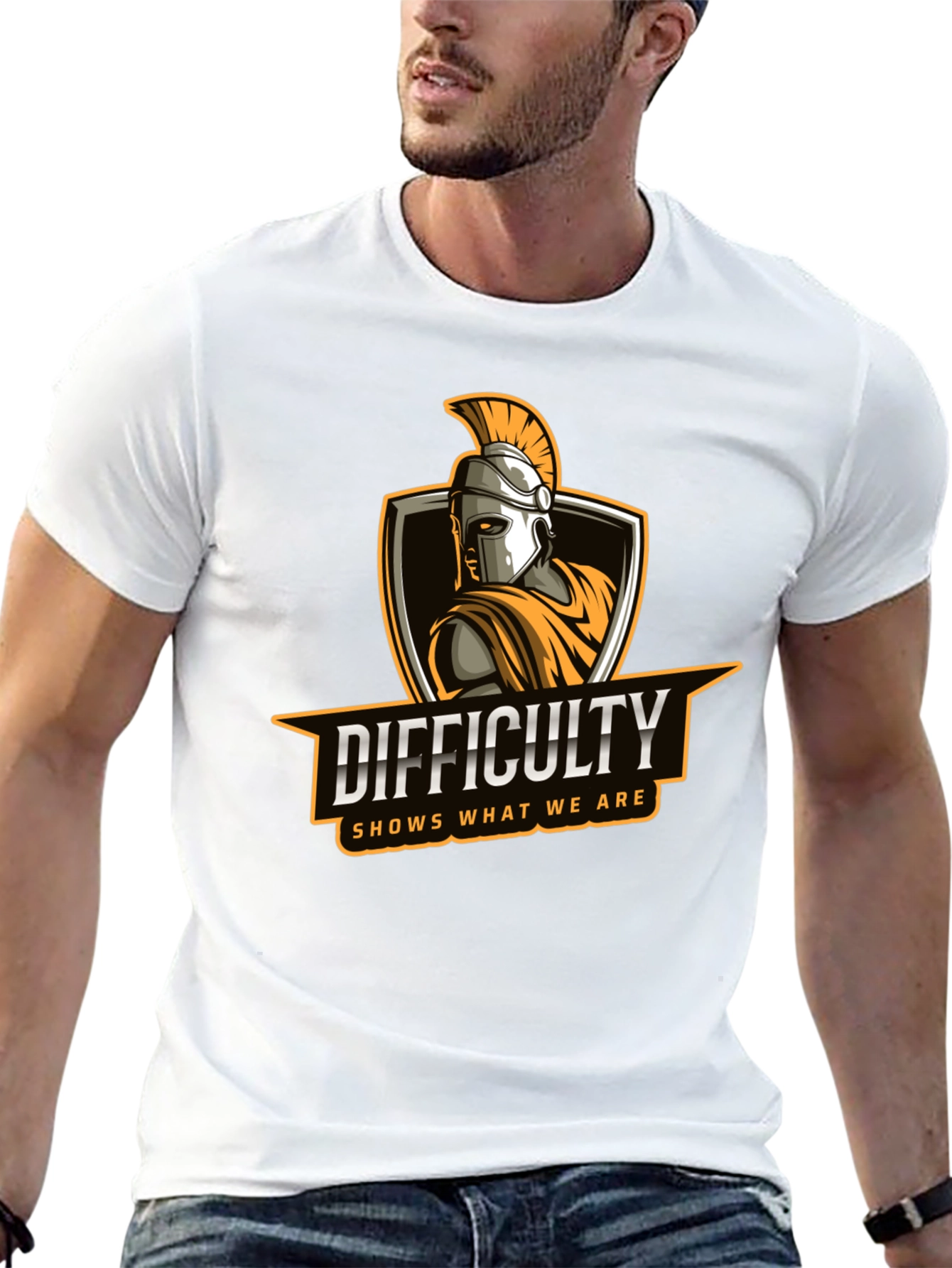 Difficulty Spartan T-Shirt | Motivational Quote Tee