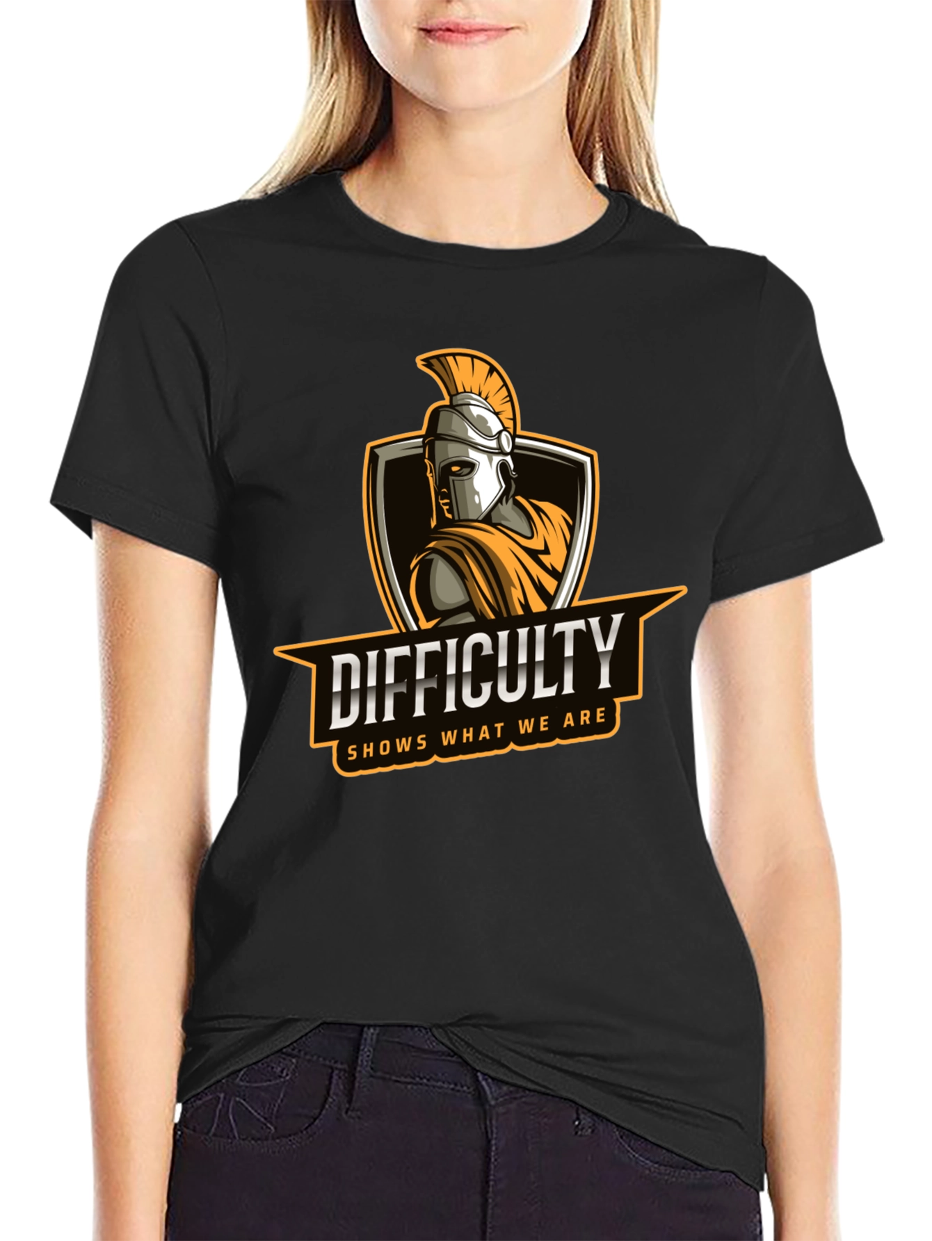 Difficulty Spartan T-Shirt | Motivational Quote Tee