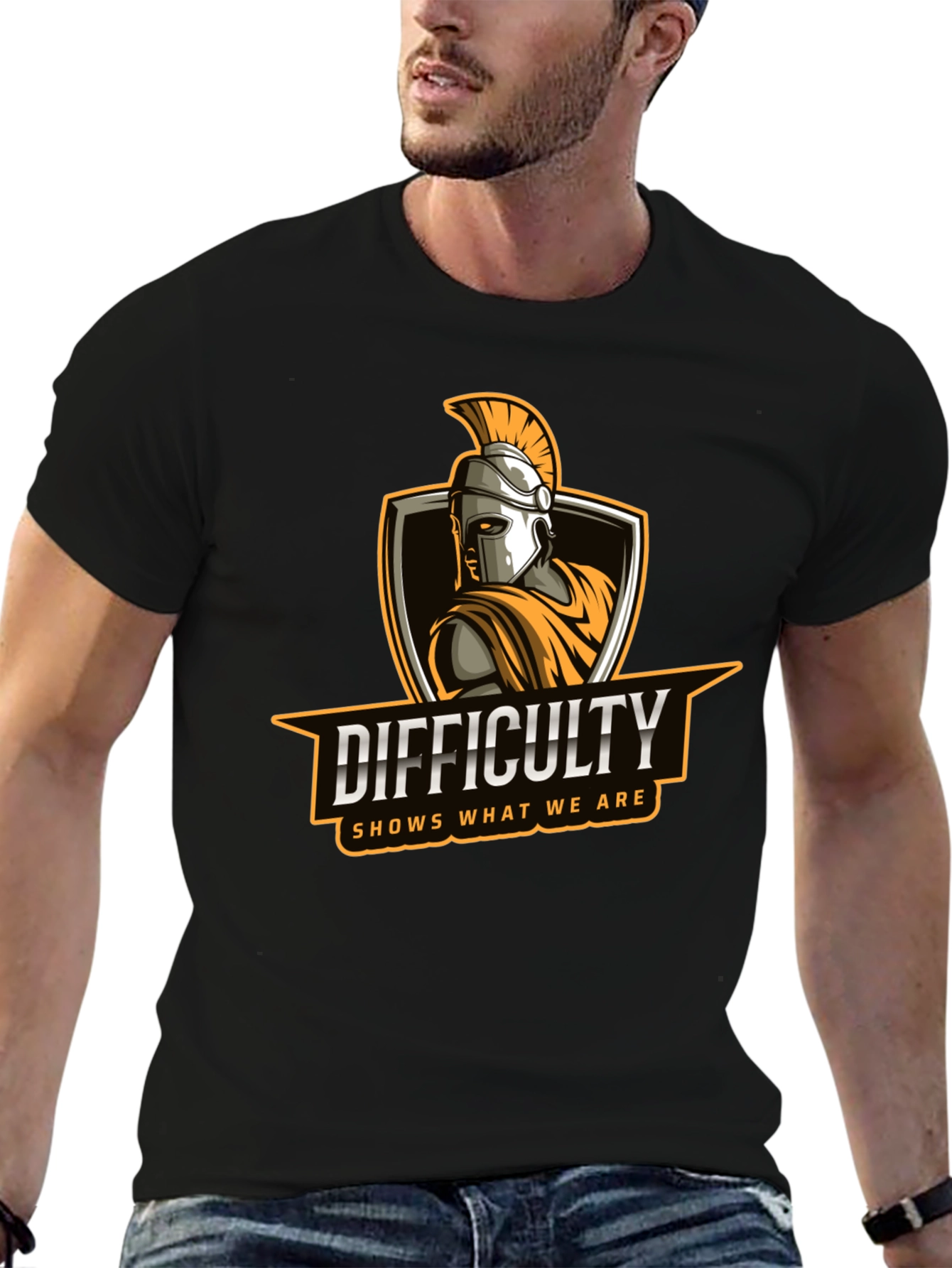 Difficulty Spartan T-Shirt | Motivational Quote Tee
