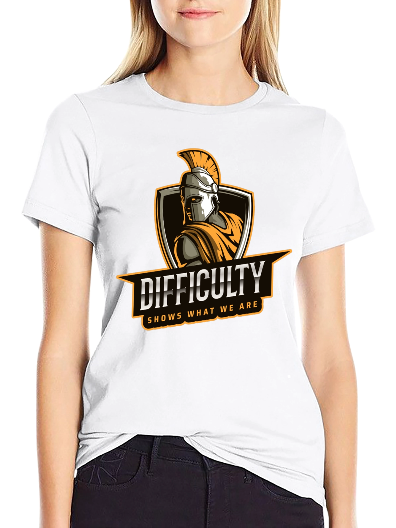 Difficulty Spartan T-Shirt | Motivational Quote Tee