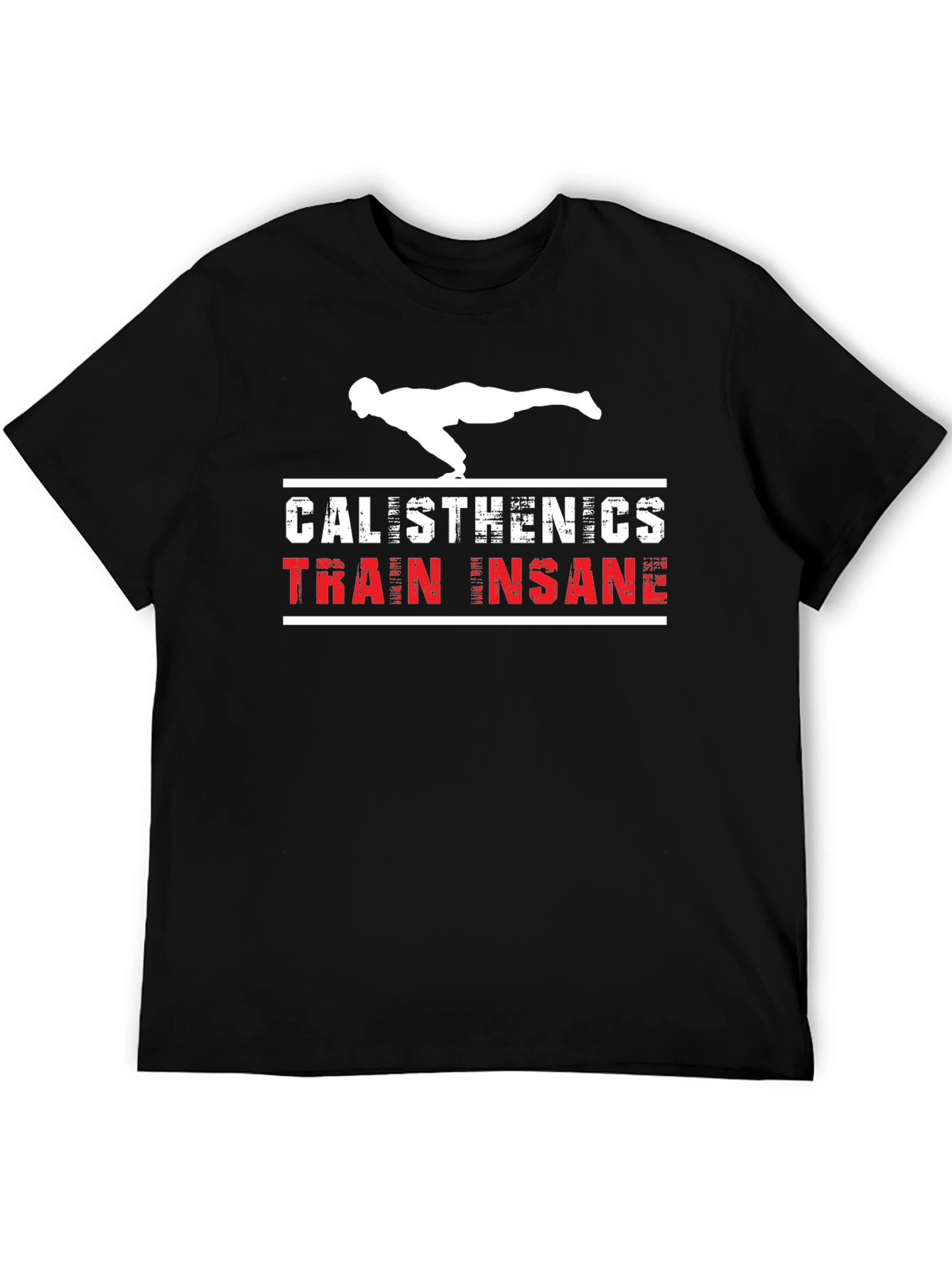 Calisthenics Train Insane Black Graphic T-Shirt