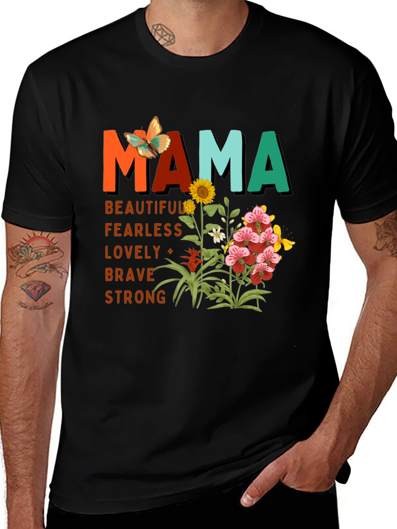 Floral Mama Graphic Tee - Mothers Day Gift