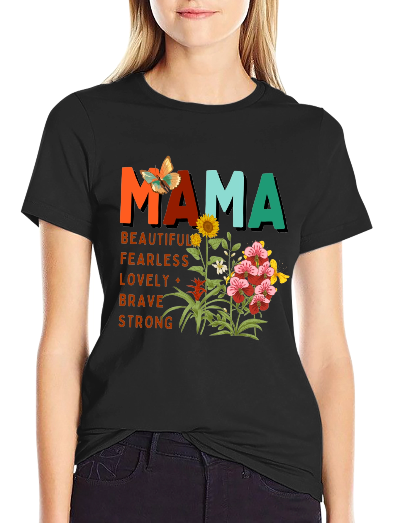 Floral Mama Graphic Tee - Mothers Day Gift