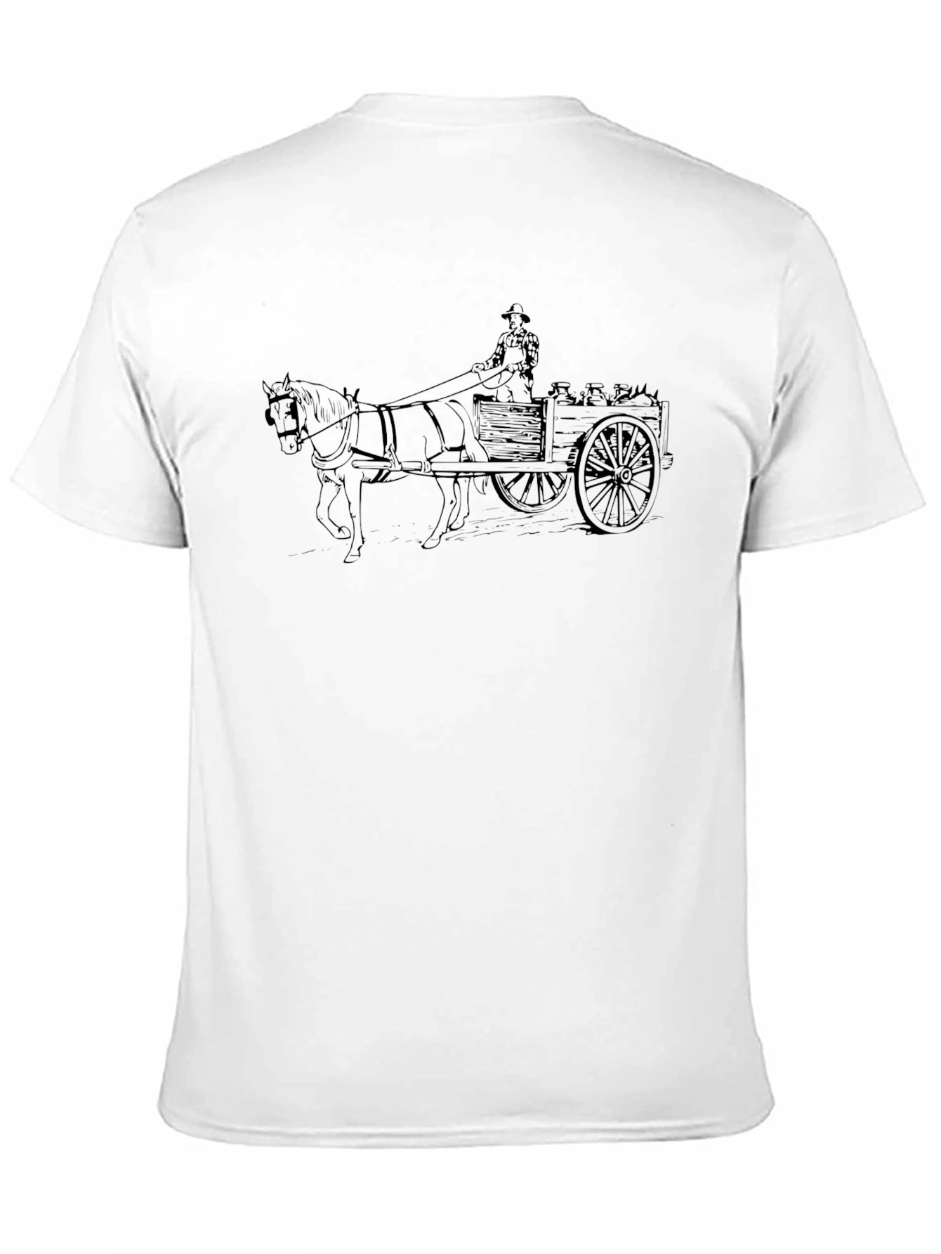 Horse-Drawn Cart Black T-Shirt