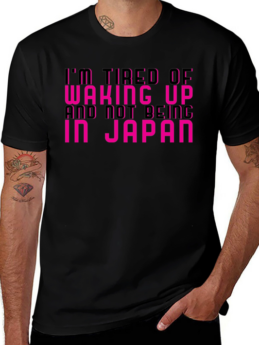 Im Tired of Not Being In Japan Black Tee