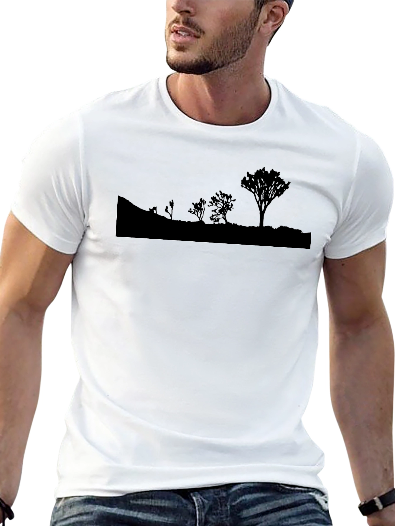 Nature Scene Silhouette Graphic Tee - Soft Cotton Blend