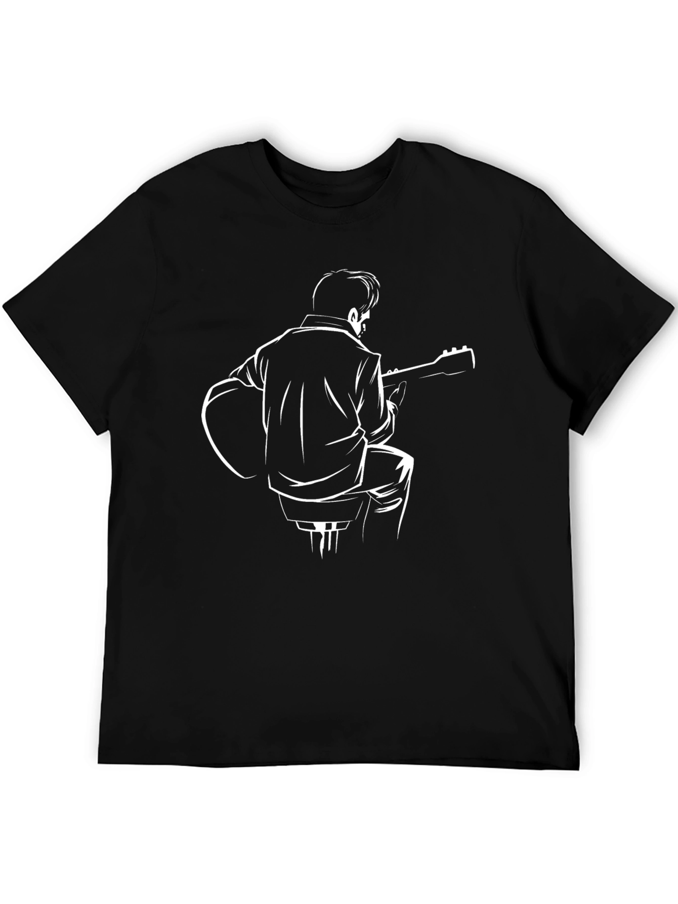 Guitar Player Graphic Tee - Black