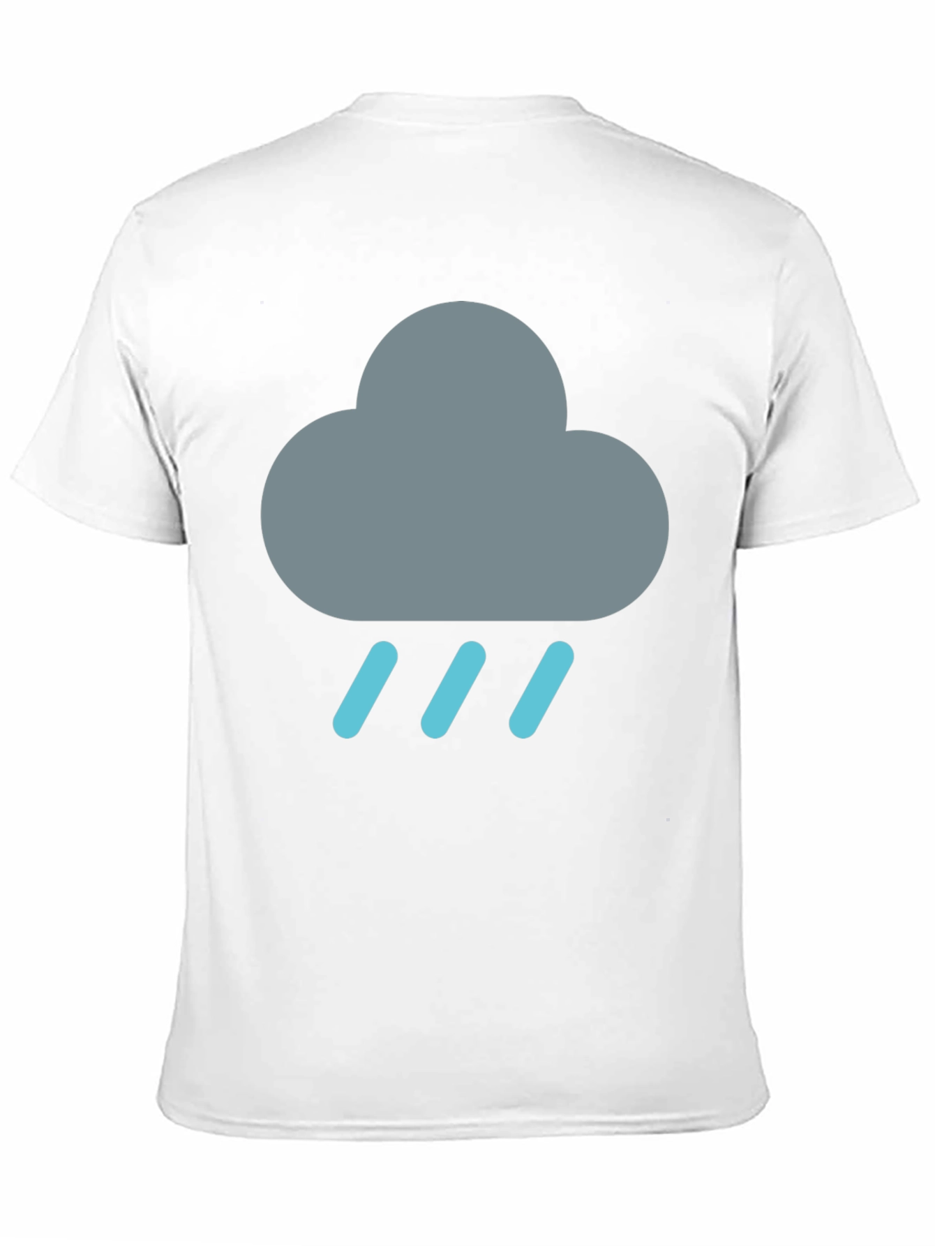 Rainy Cloud Graphic Tee - Black Cotton T-Shirt